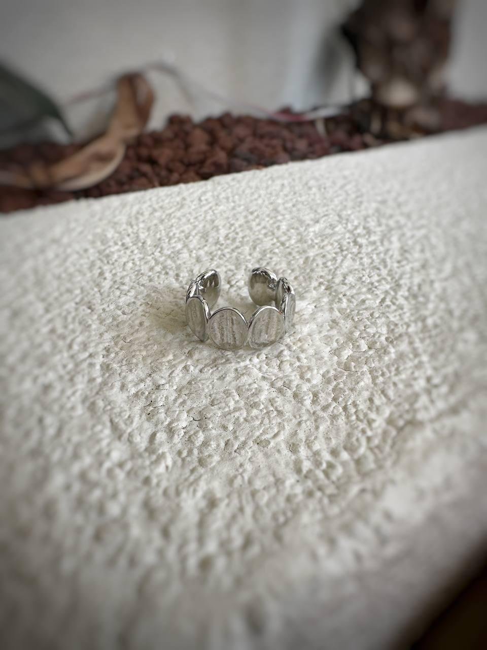 Yuvarlak Plaka Çelik Yüzük