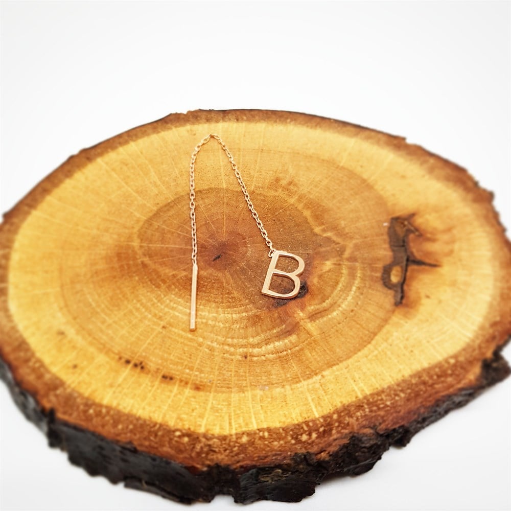 ZİNCİRLİ HARF GÜMÜŞ KÜPE