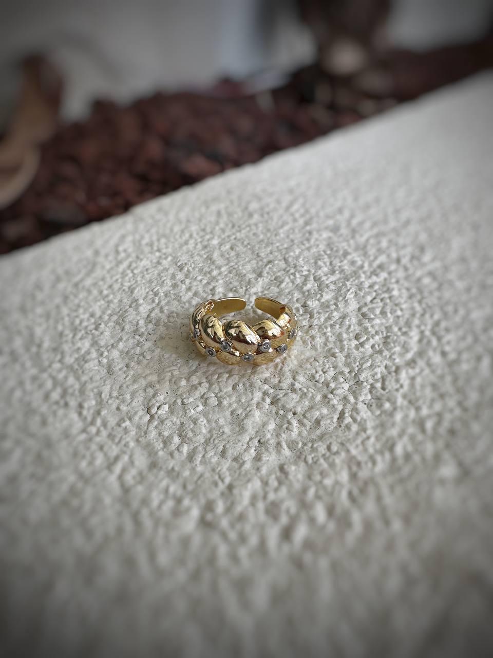 Zirkon Taşlı Burgu Çelik Yüzük