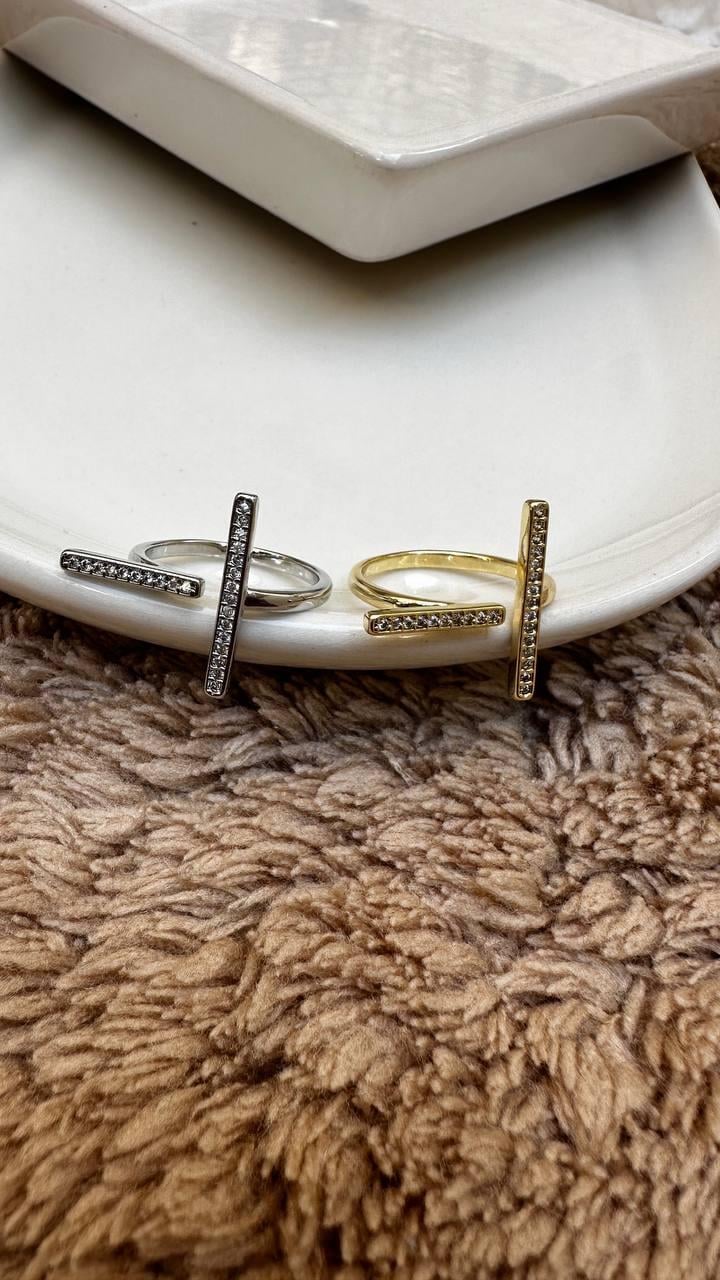 Zirkon Taşlı Çubuk Yüzük