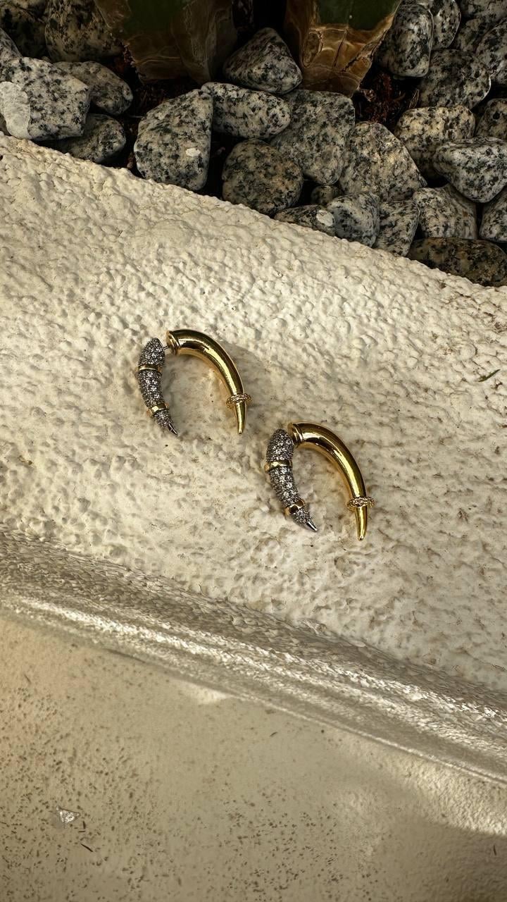 Zirkon Taşlı İki Renkli Fil Dişi Kolye