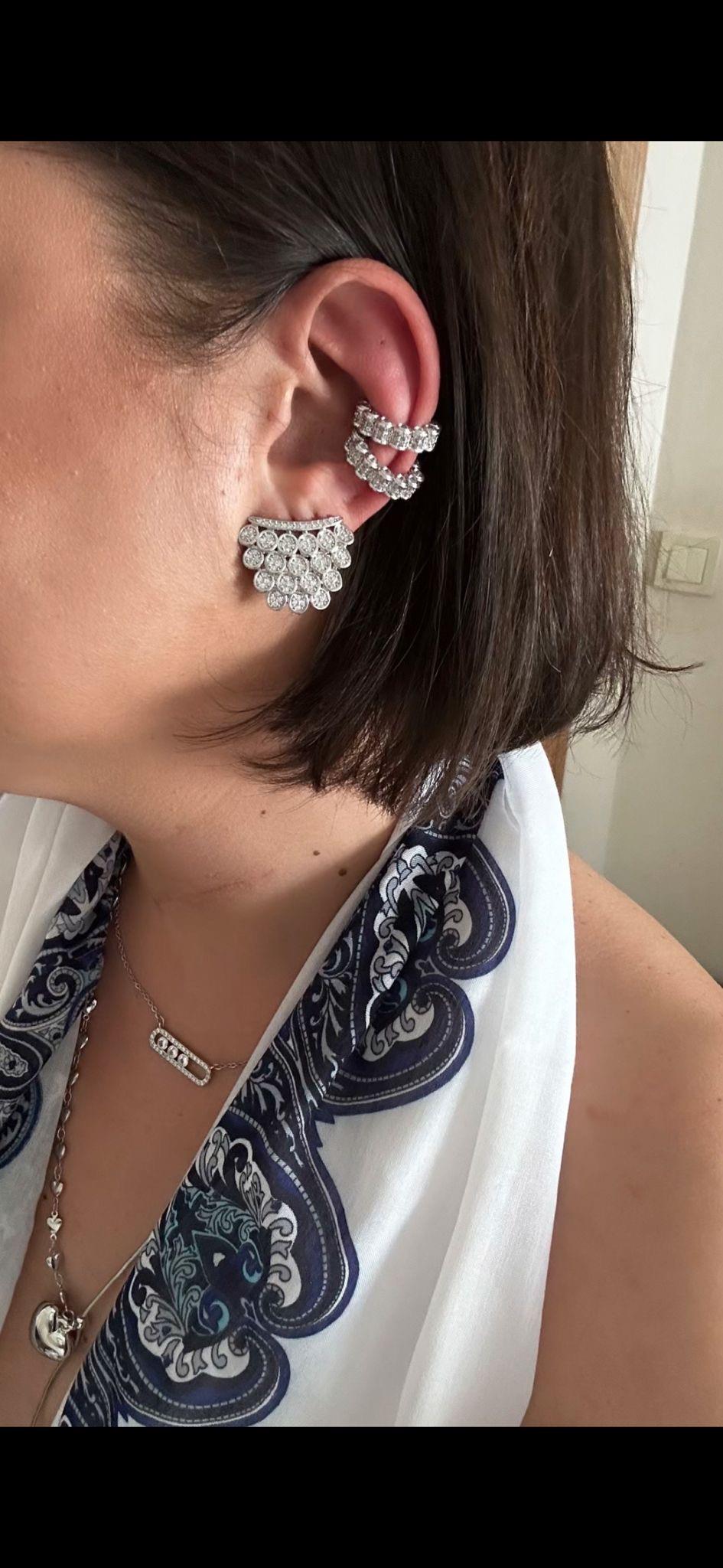 Zirkon Taşlı Salkım Küpe