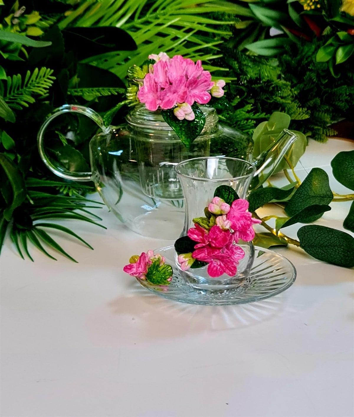 bouquet kahve fincanıçay bardağı&tabağı