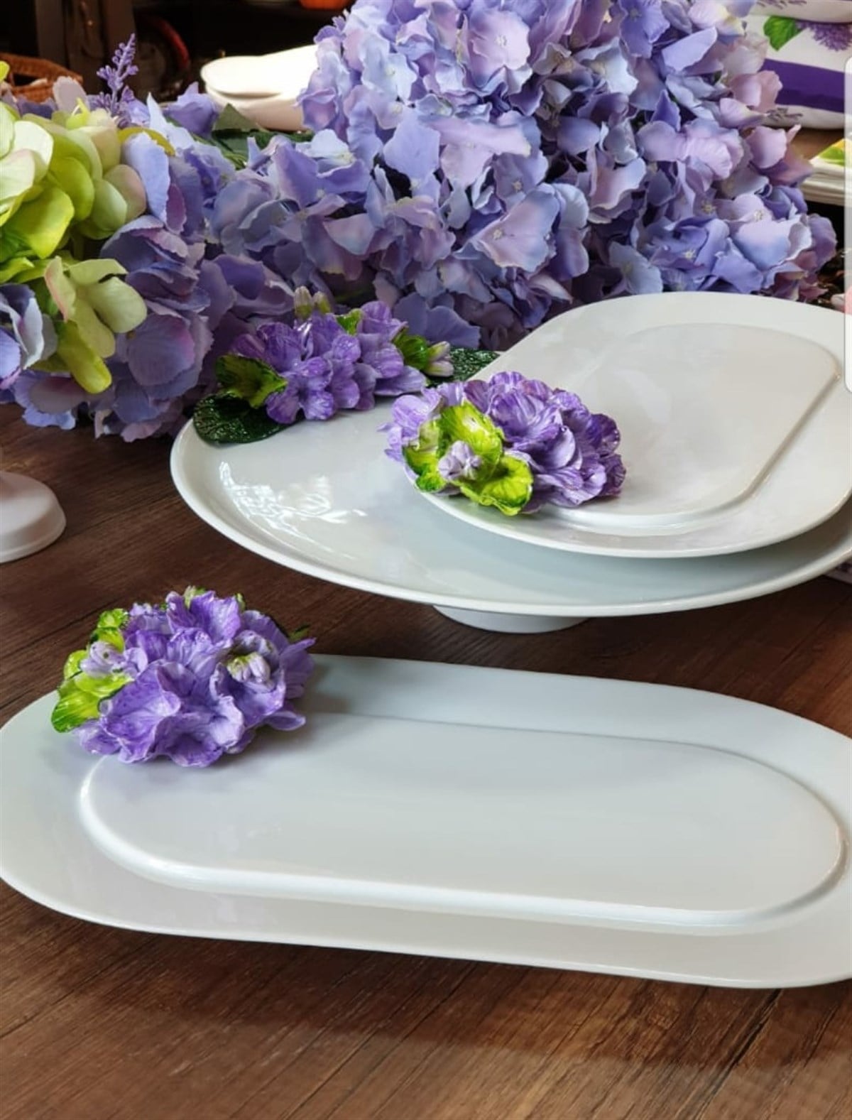 bouquet oval 34 cm lila