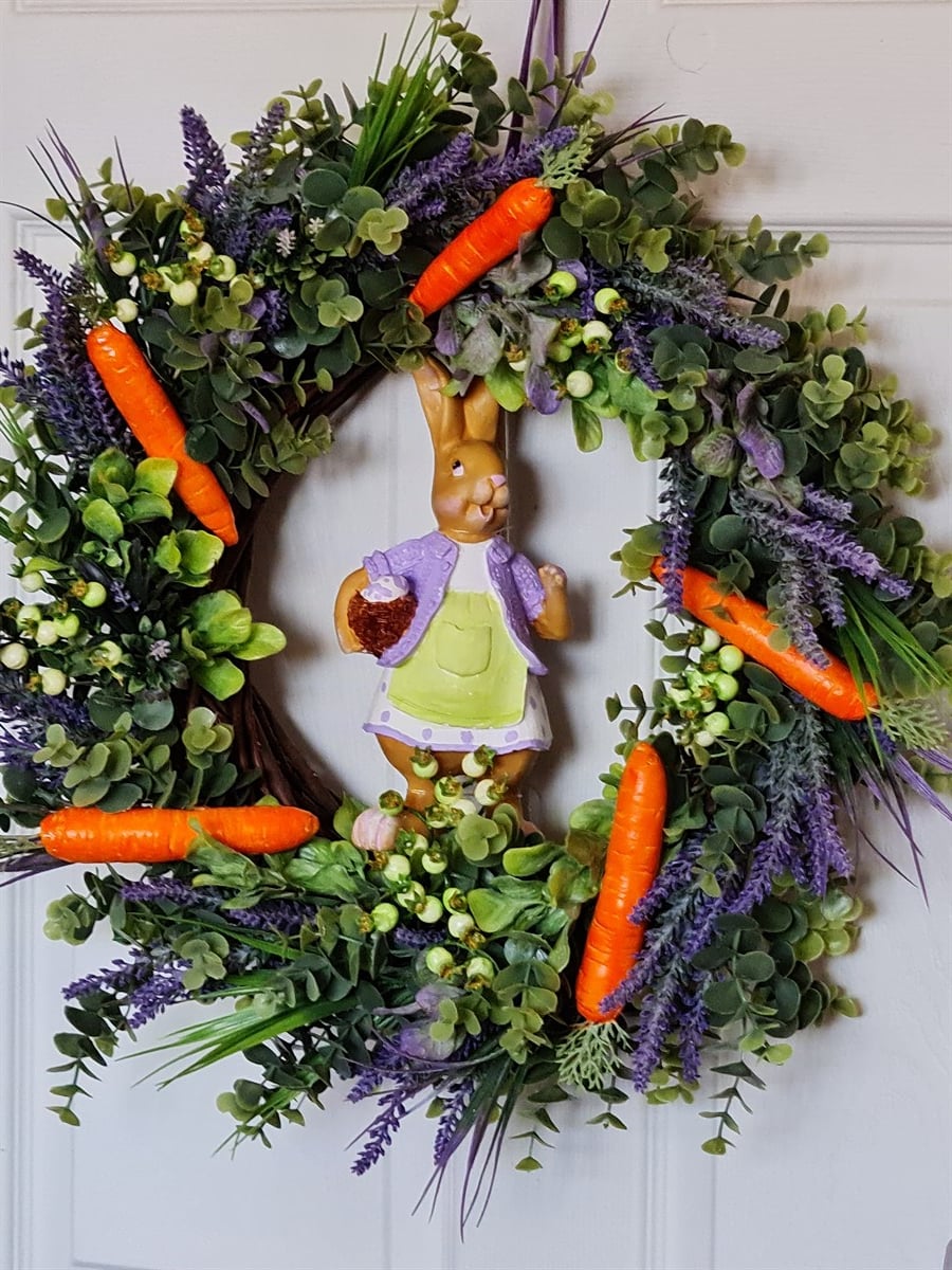 easter çelenk lila 50 cm