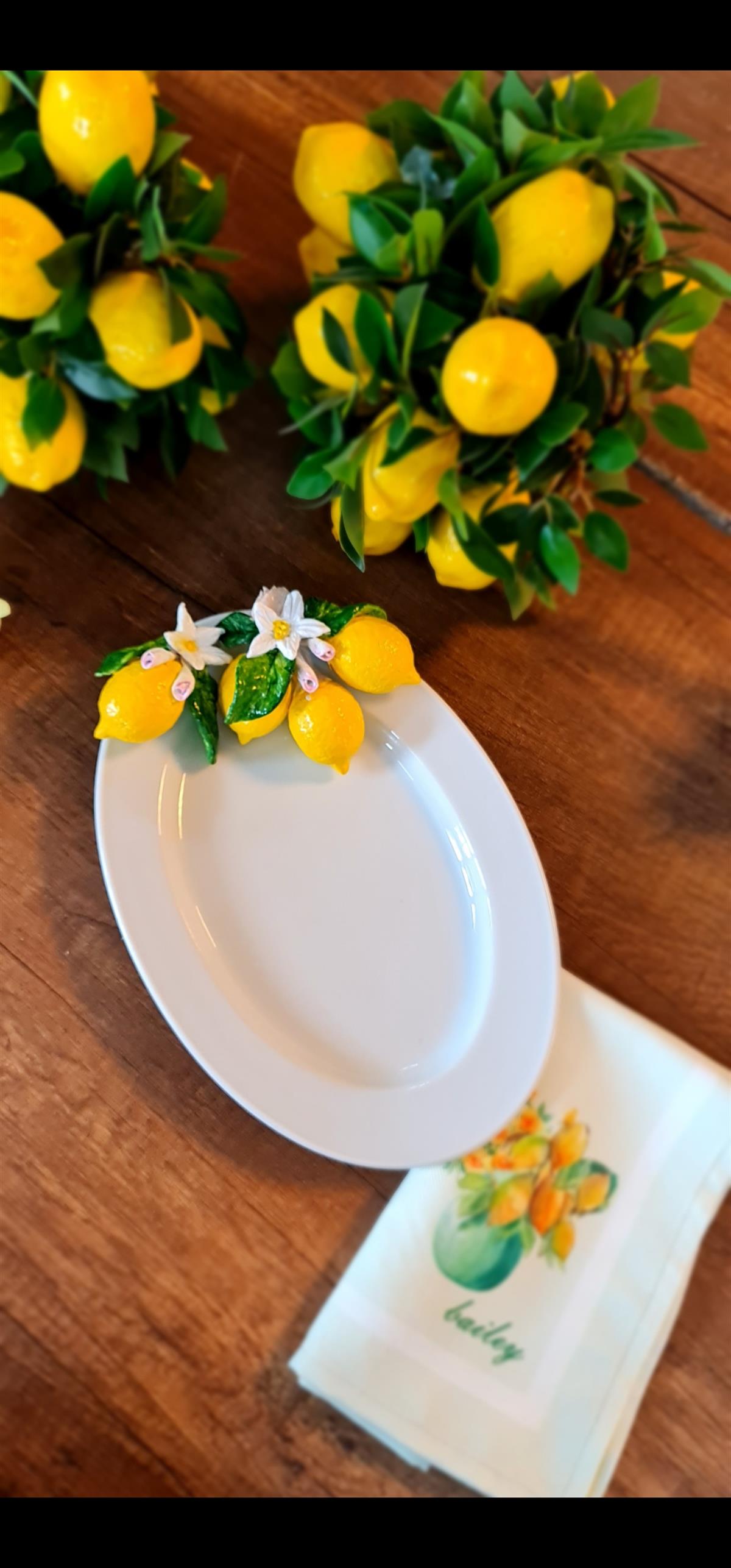 Oval limonlu tabak 29 cm