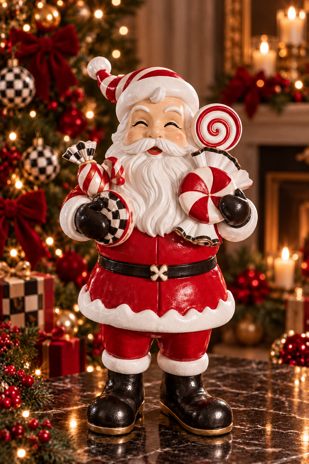 Santa dekor 32 cm kırmızı