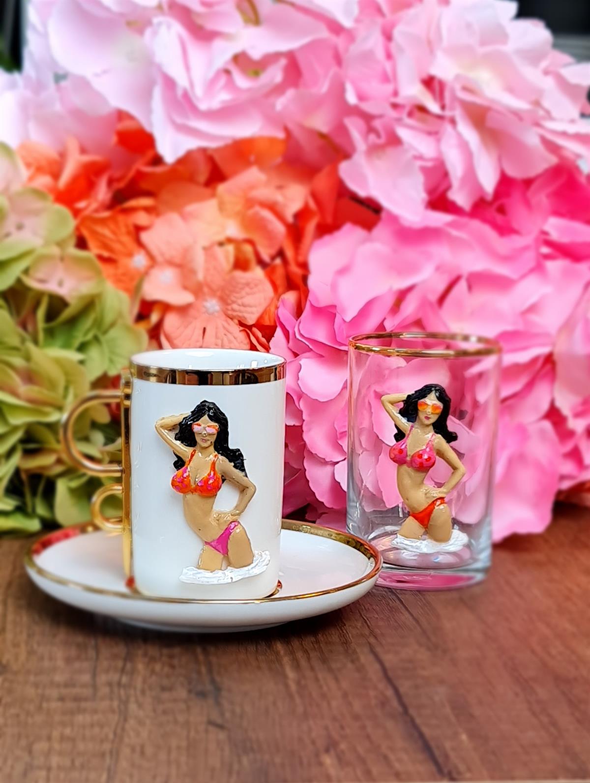 Summer Girl kahve fincanı pink&oranj
