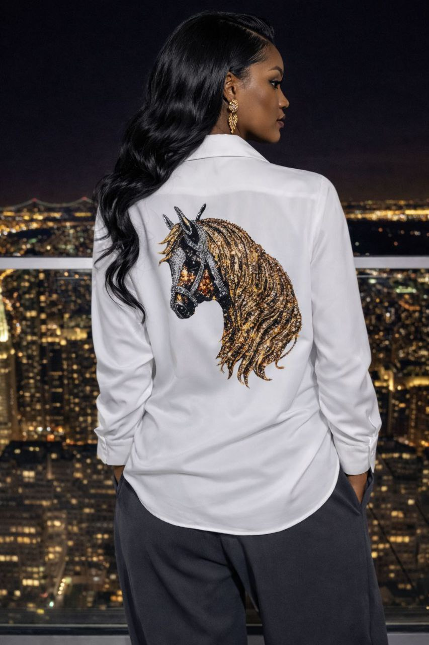 atlı taşlı gömlek