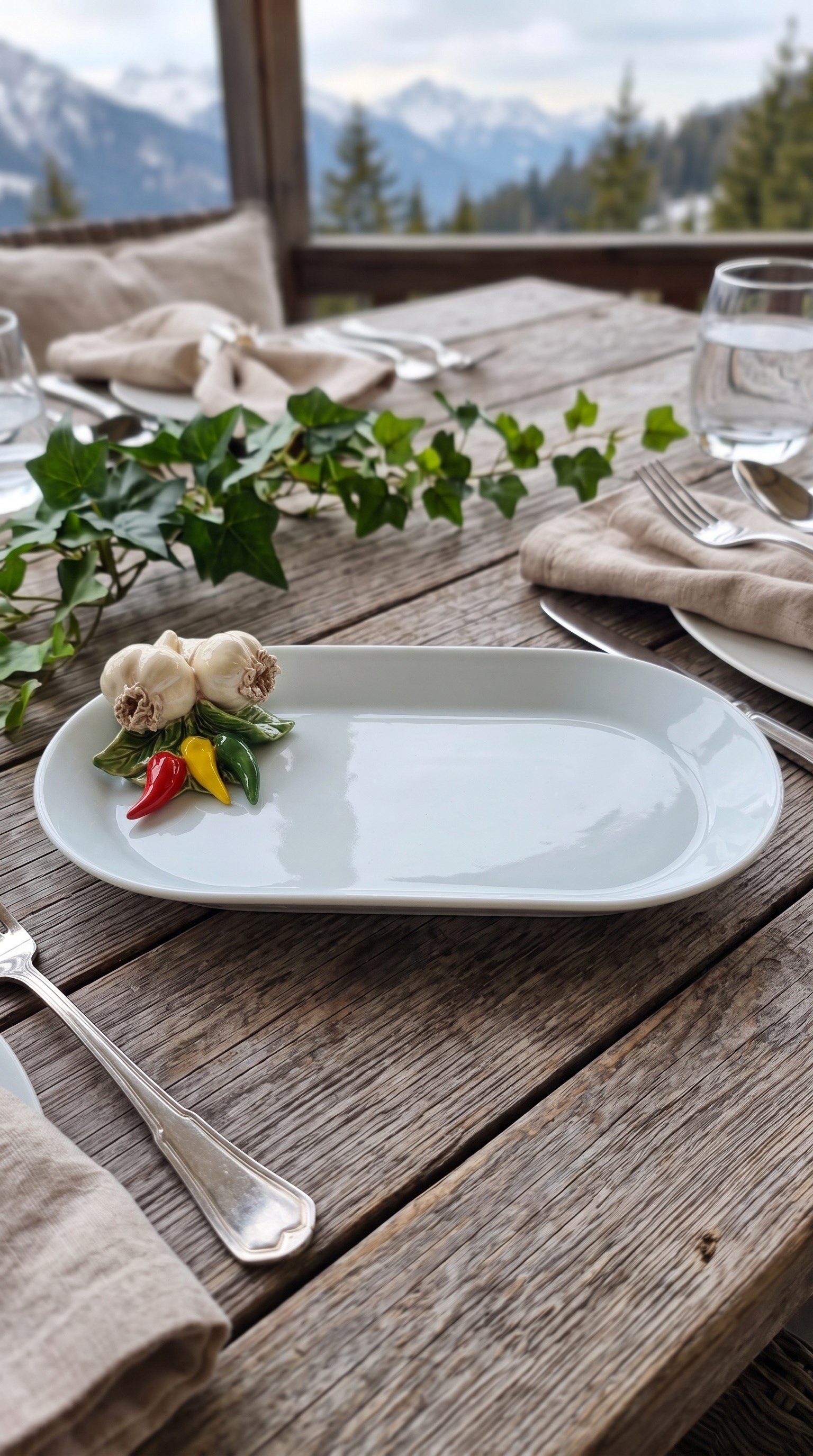 biberli kayık tabak 38 cm