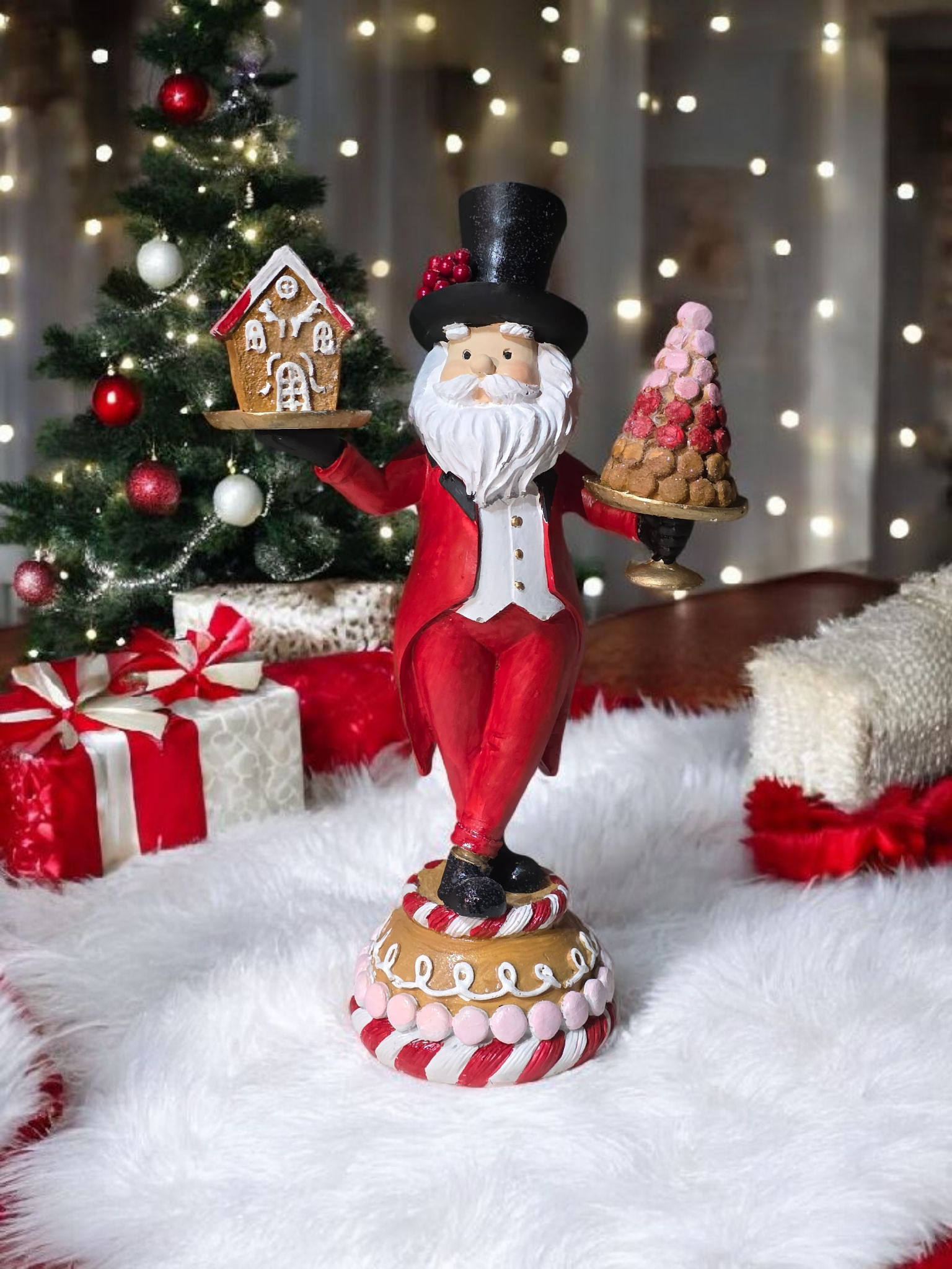 circus santa 36 cm red