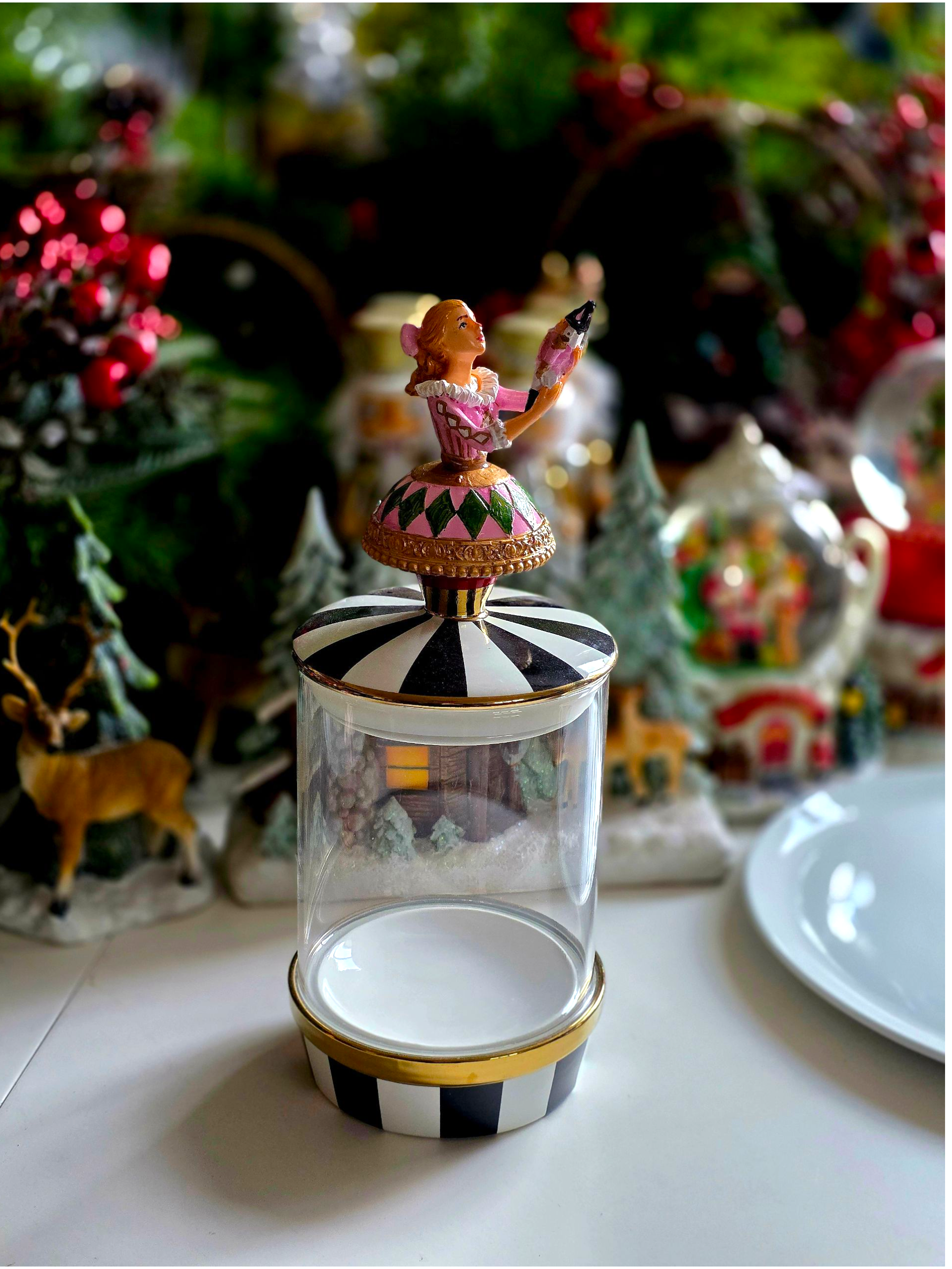 Clara şekerleme kavanozu pembe