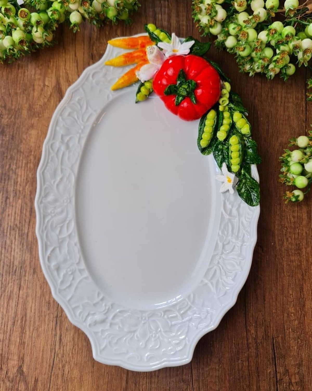 dantel oval tabak 35 cm