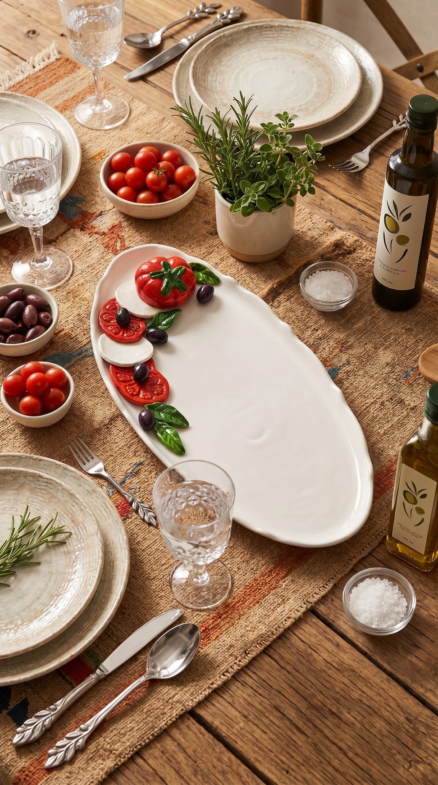 domatesli oval tabak