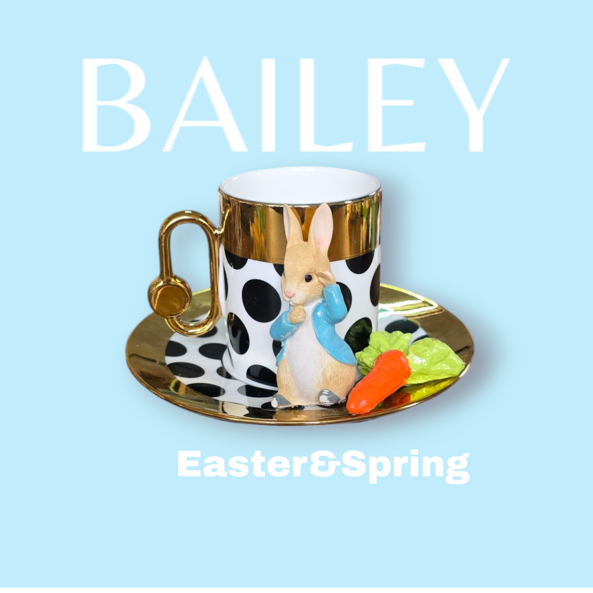 easter puantiye fincan bunny