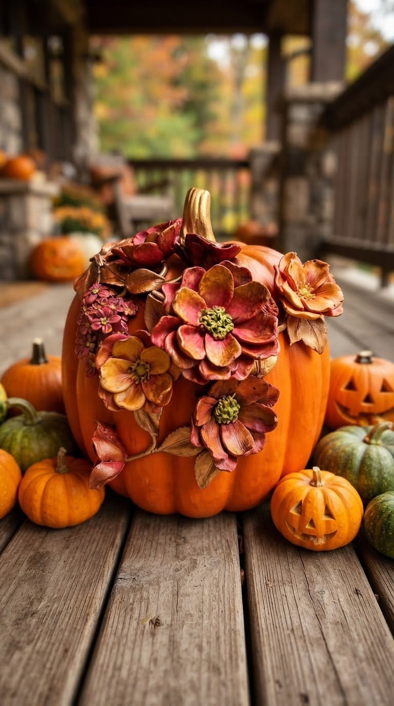 flower pumpkin oranj 27 cm