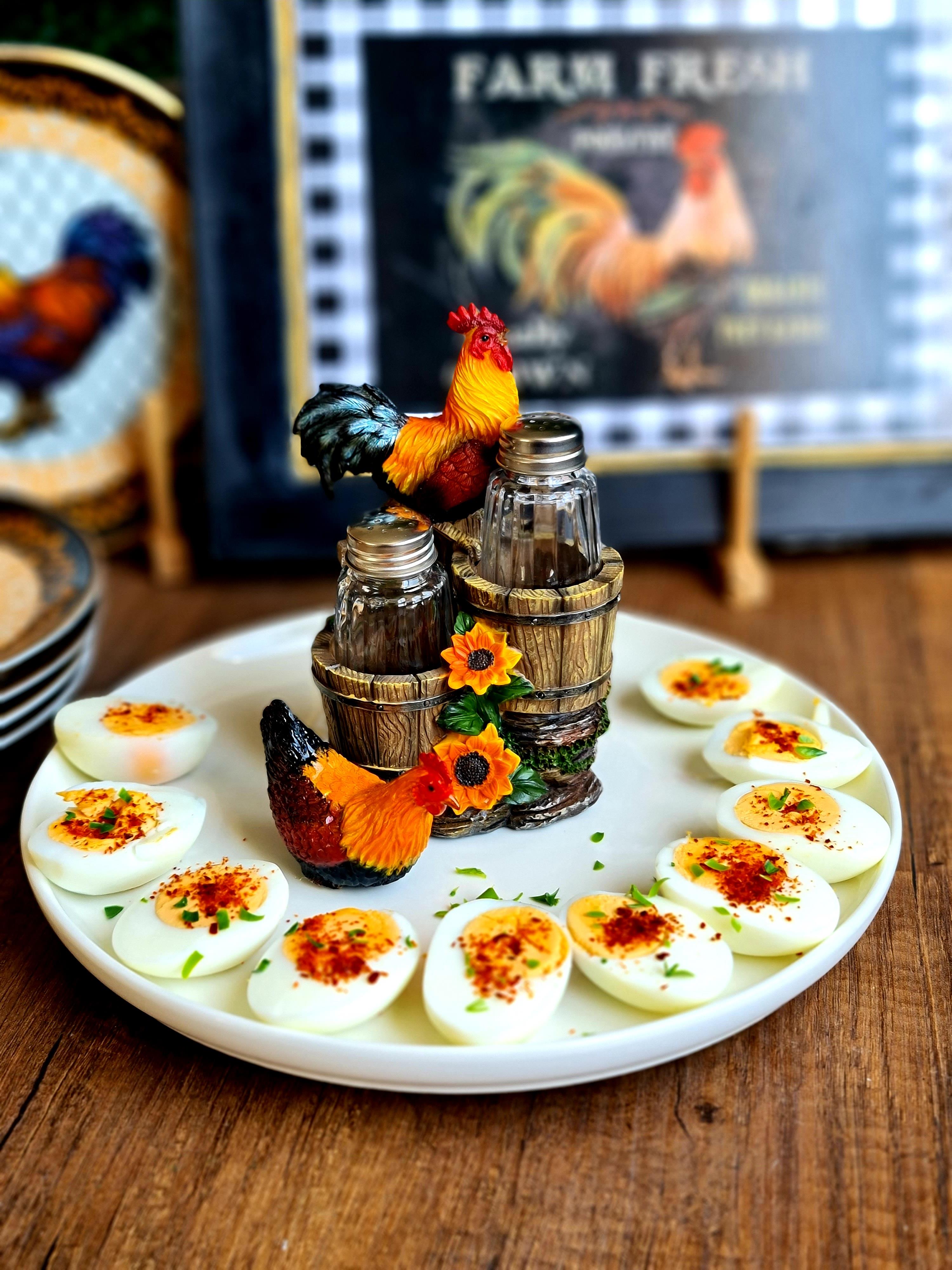 Horoz salt-pepper sunum tabağı