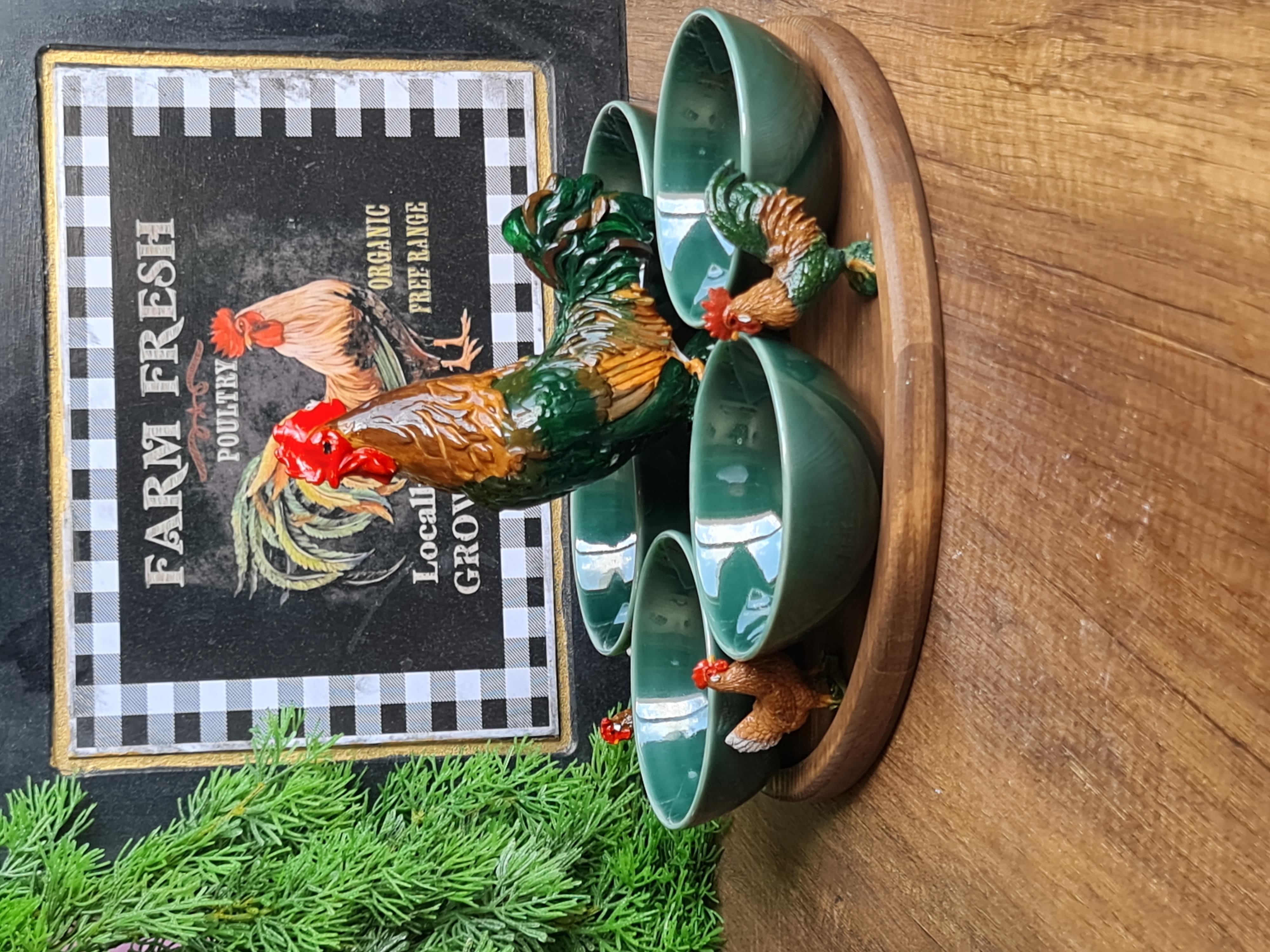 Horozlu kuruyemişlik,kahvaltılık 30 cm yeşil