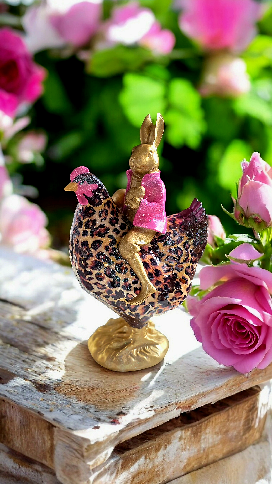 LEOPAR TAVŞANLI TAVUK PEMBE