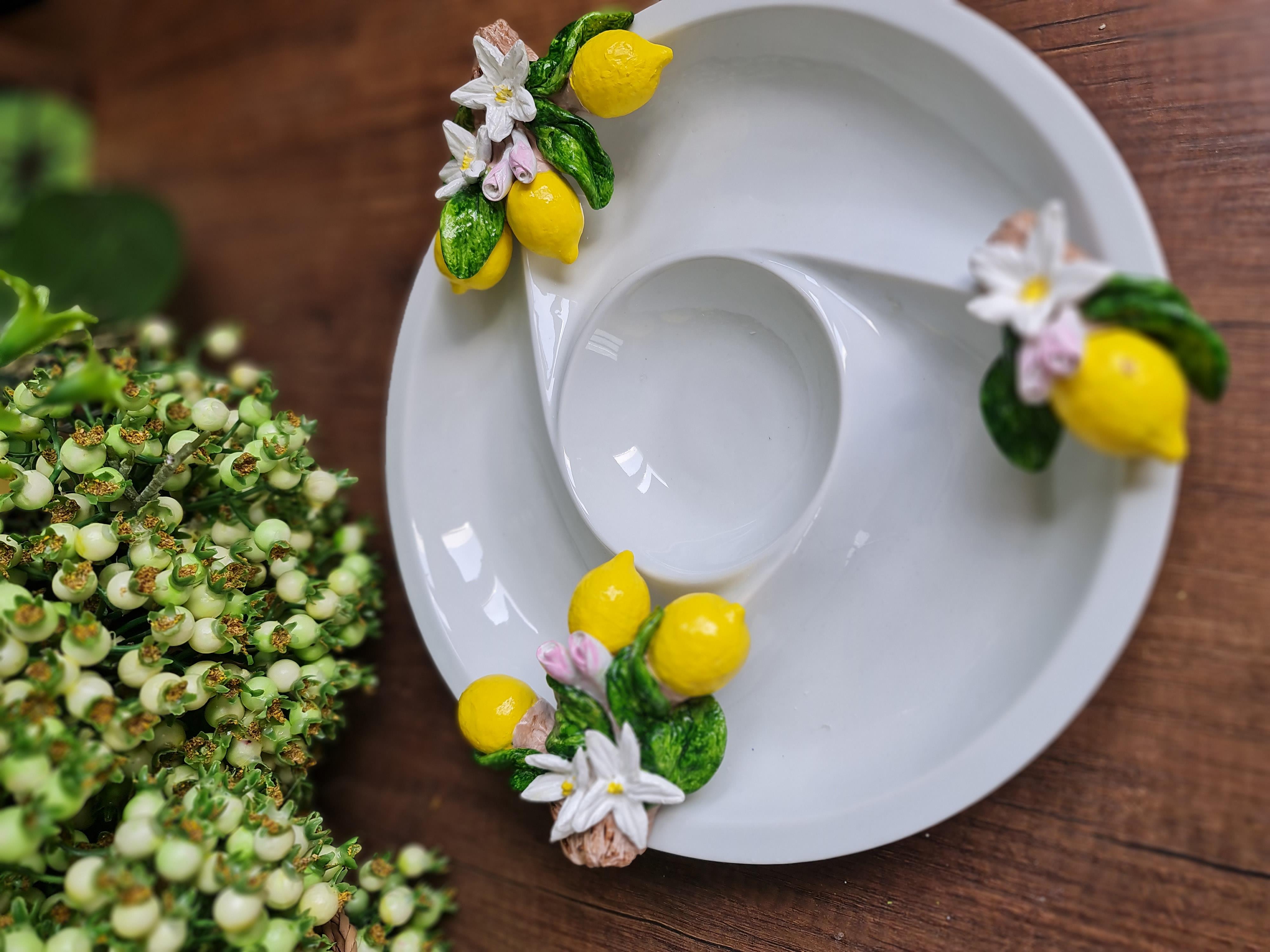 Limonlu 4 bölmeli tabak