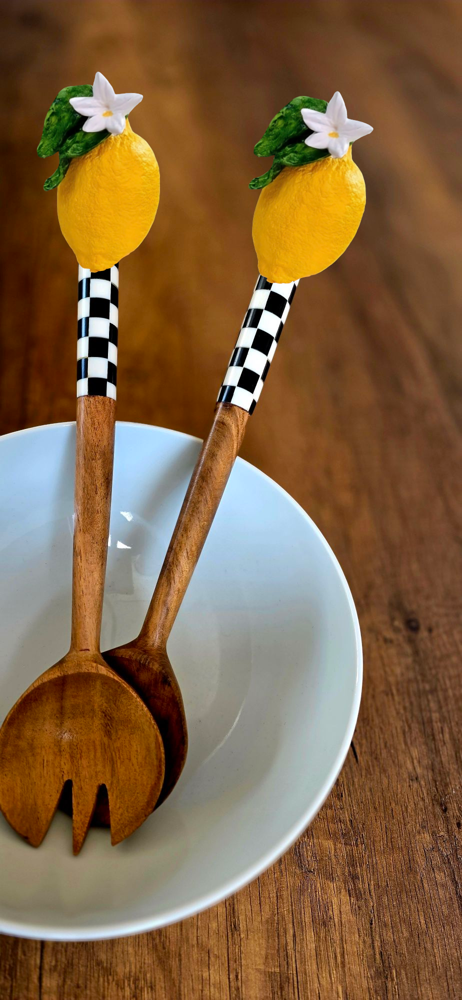limonlu ahşap salata servis 2 li