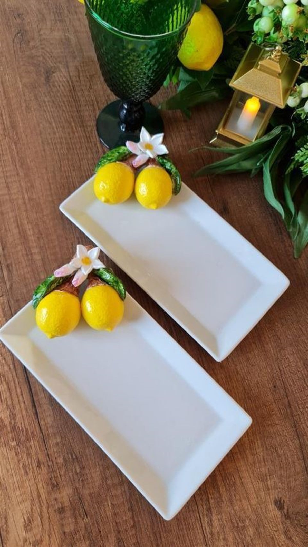 limonlu dikdörtge tabak 22 cm