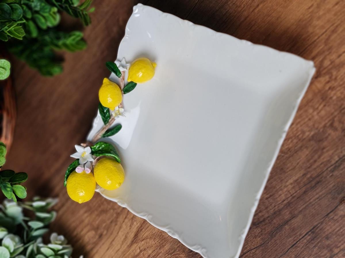 limonlu kare tabak 24*24 cm