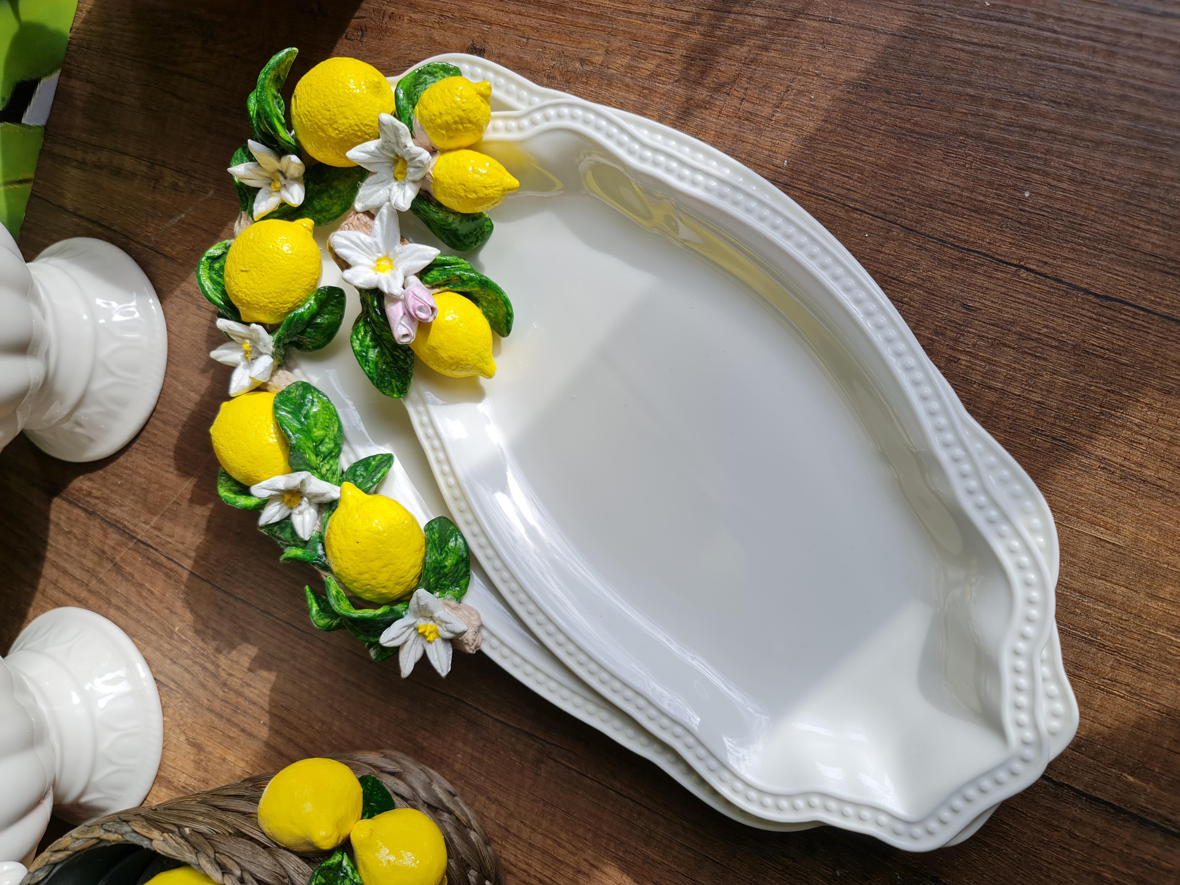 Limonlu kayık tabak