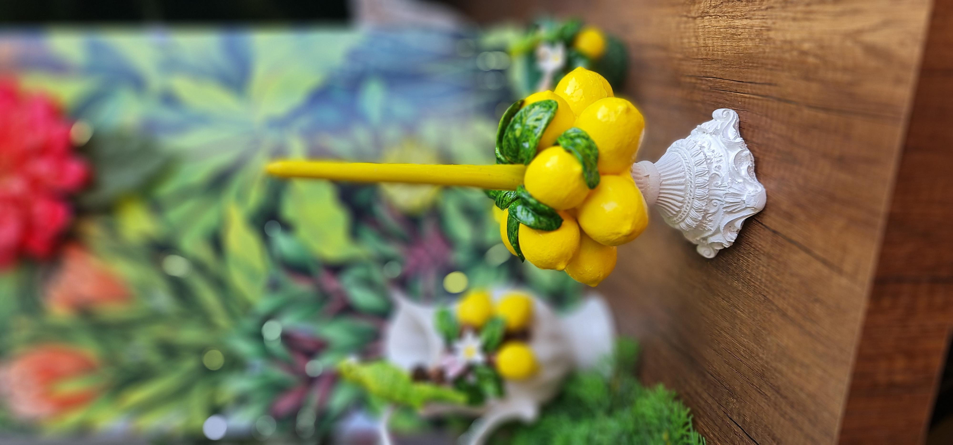 Limonlu mumluk 18 cm (mum hariçtir)