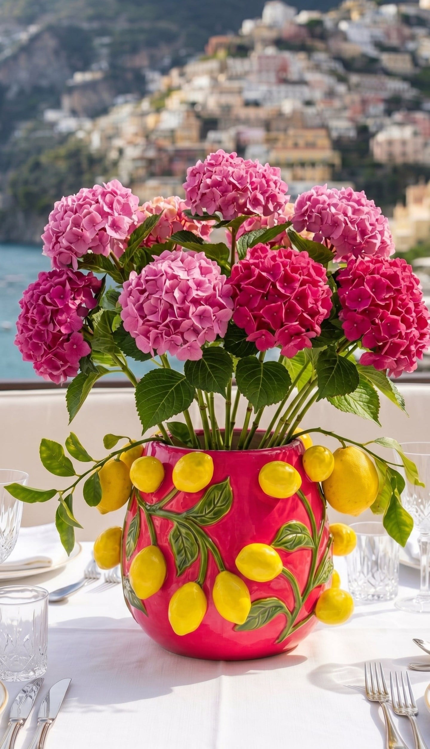 limonlu pembe saksı 22 cm