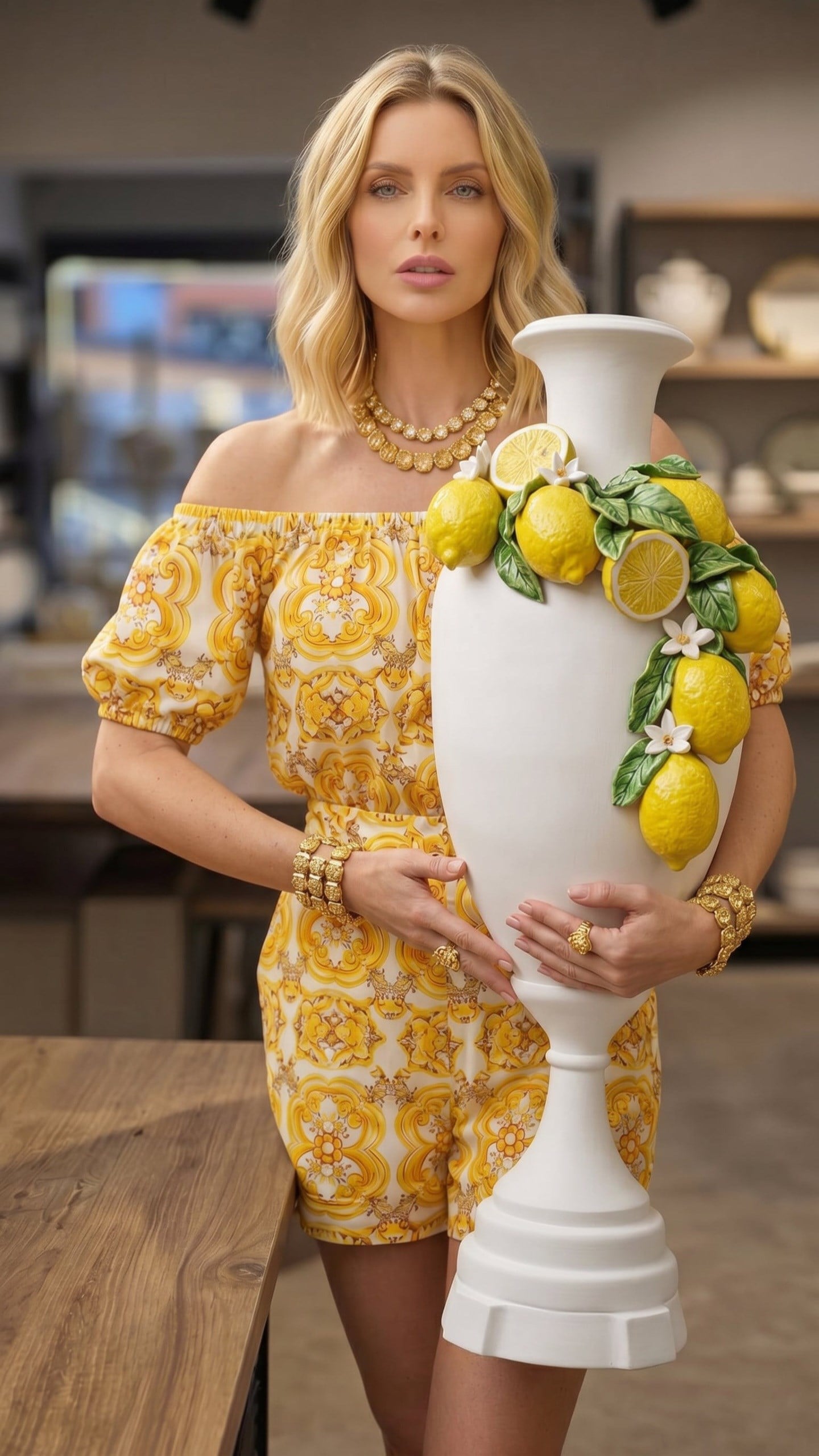 Limonlu vazo 78 cm