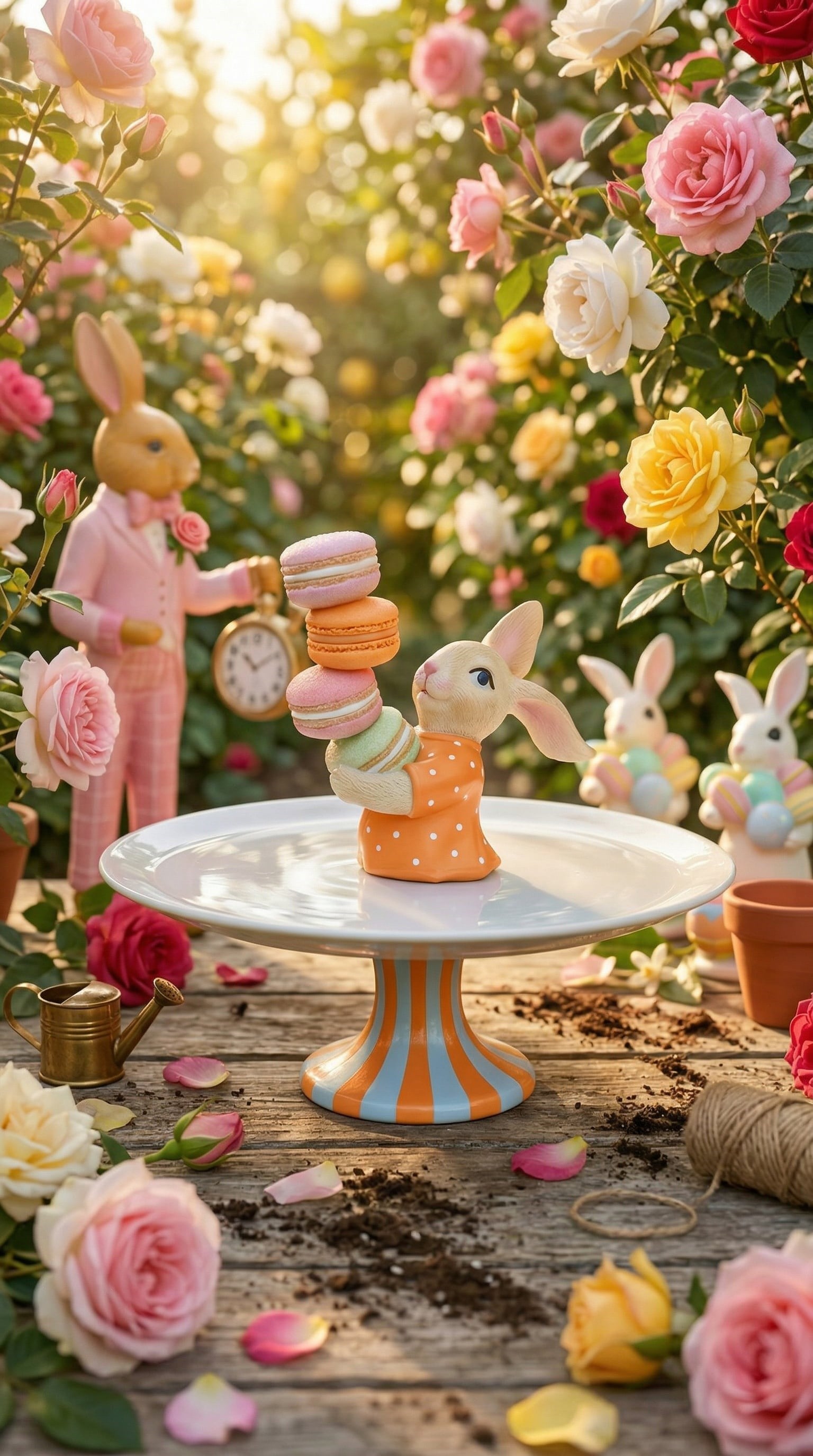 macaron tavşan tabak 30 cm