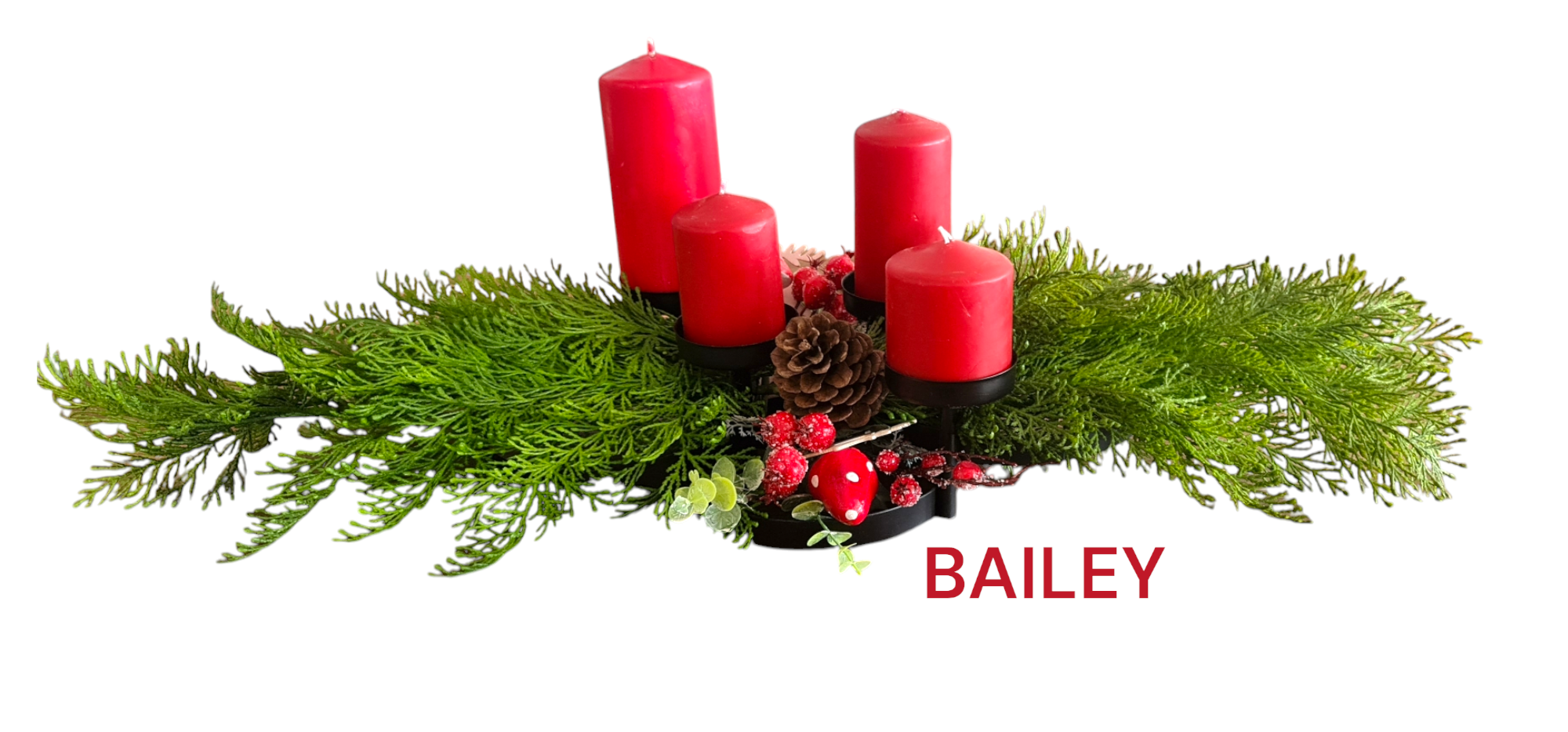 masa ortası decor şamdan 70 cm