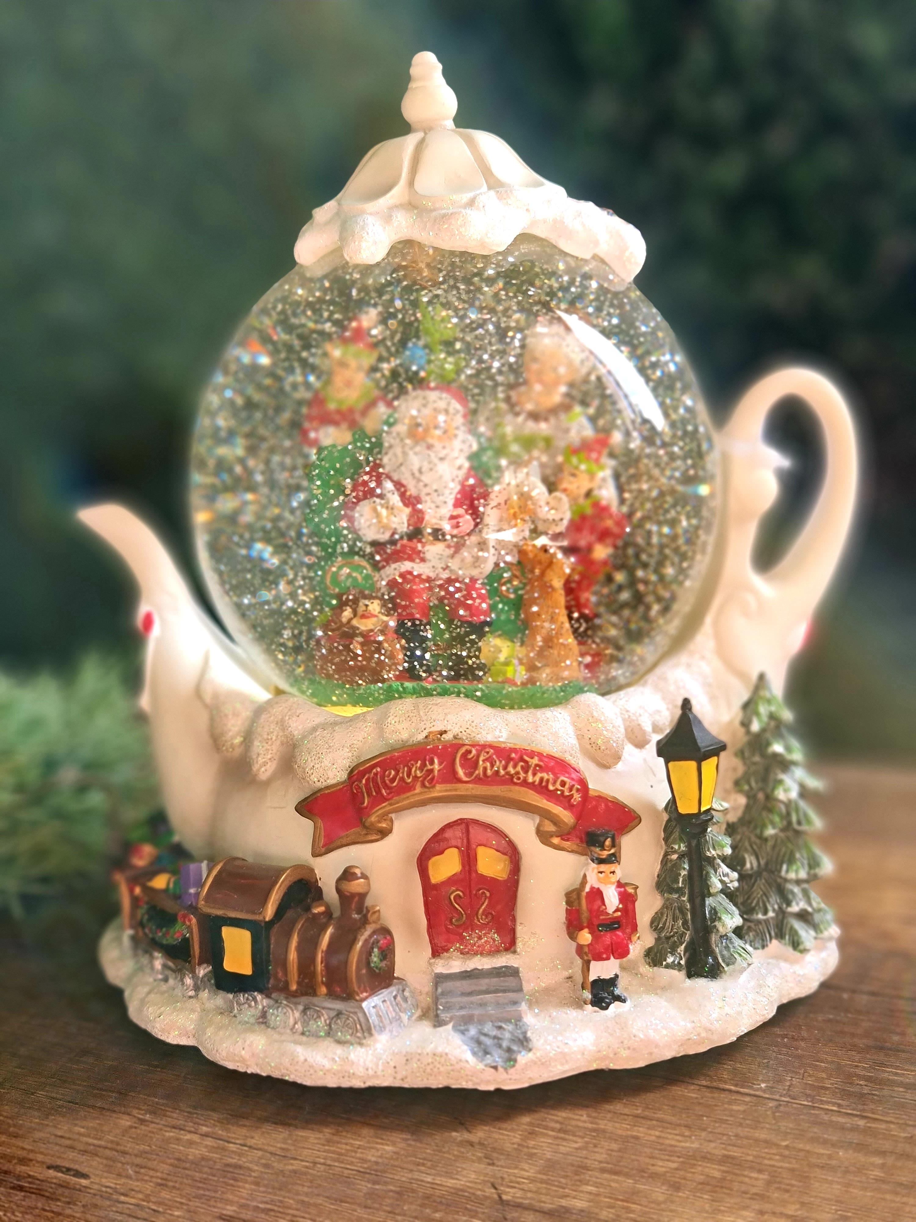 Merry Christmas müzikli ışıklı kar küresi