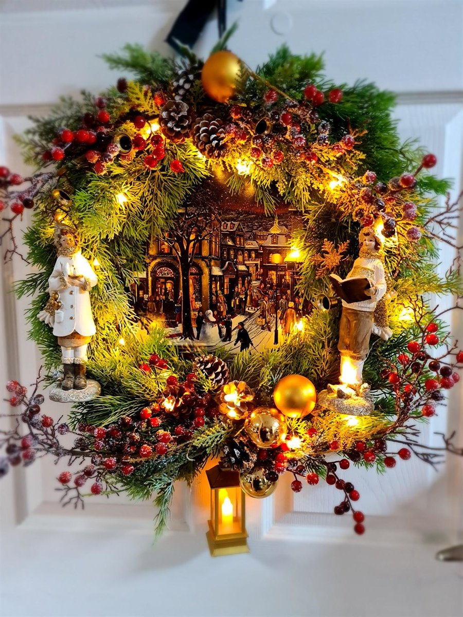 north by night çelenk 60 cm ledli