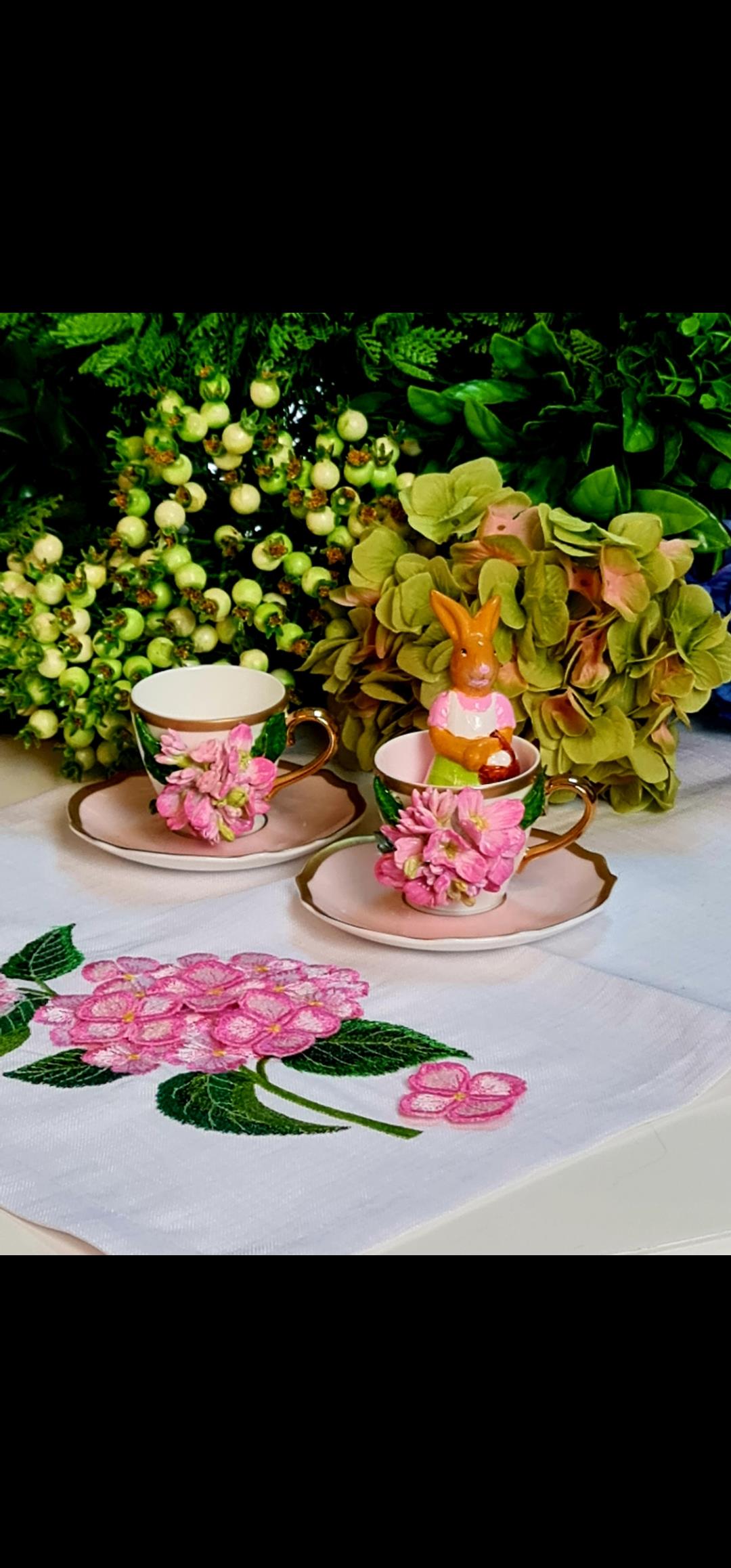 Ortanca kahve fincanı pinky