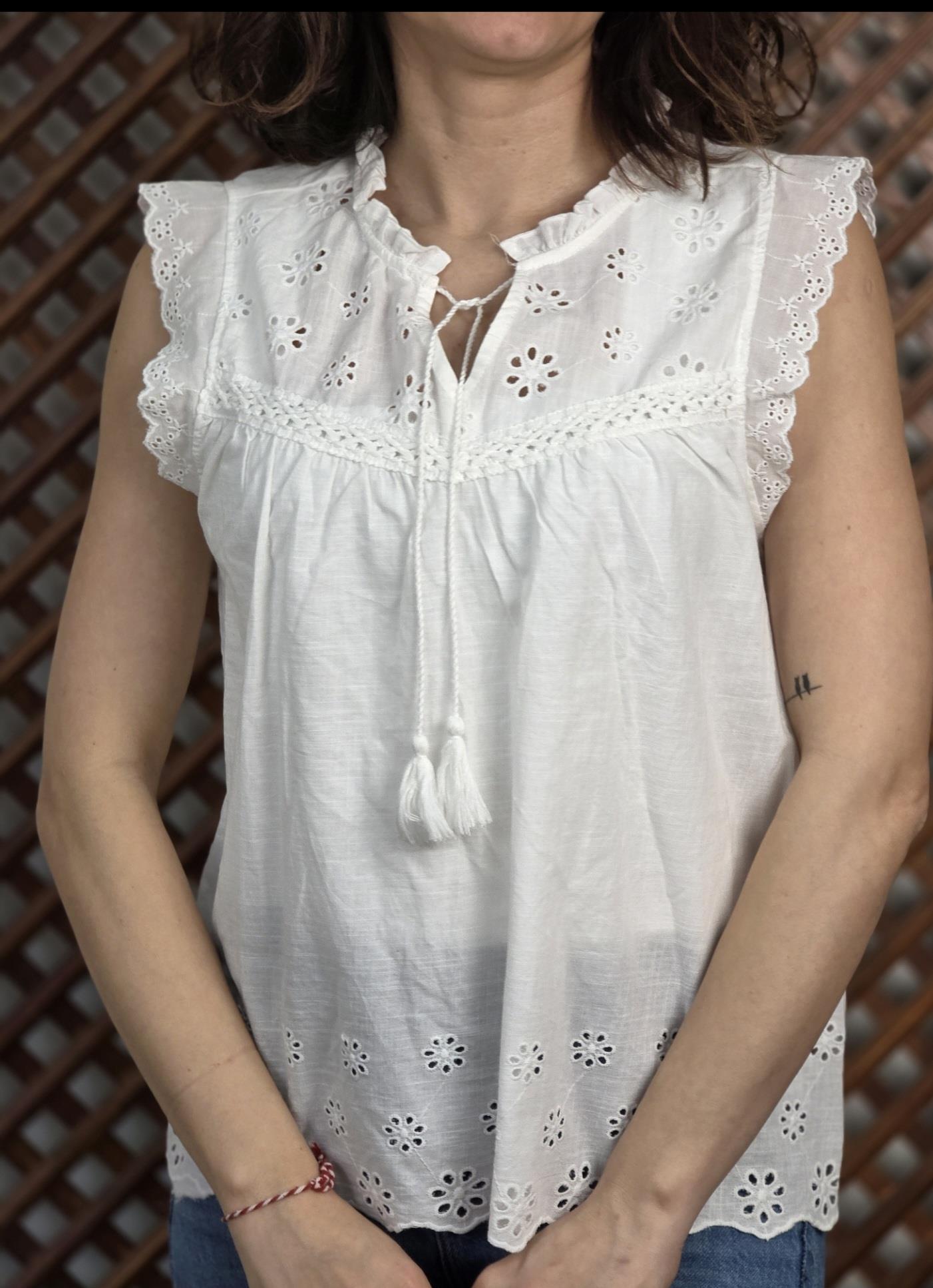 pamuklu fisto kolsuz bluz