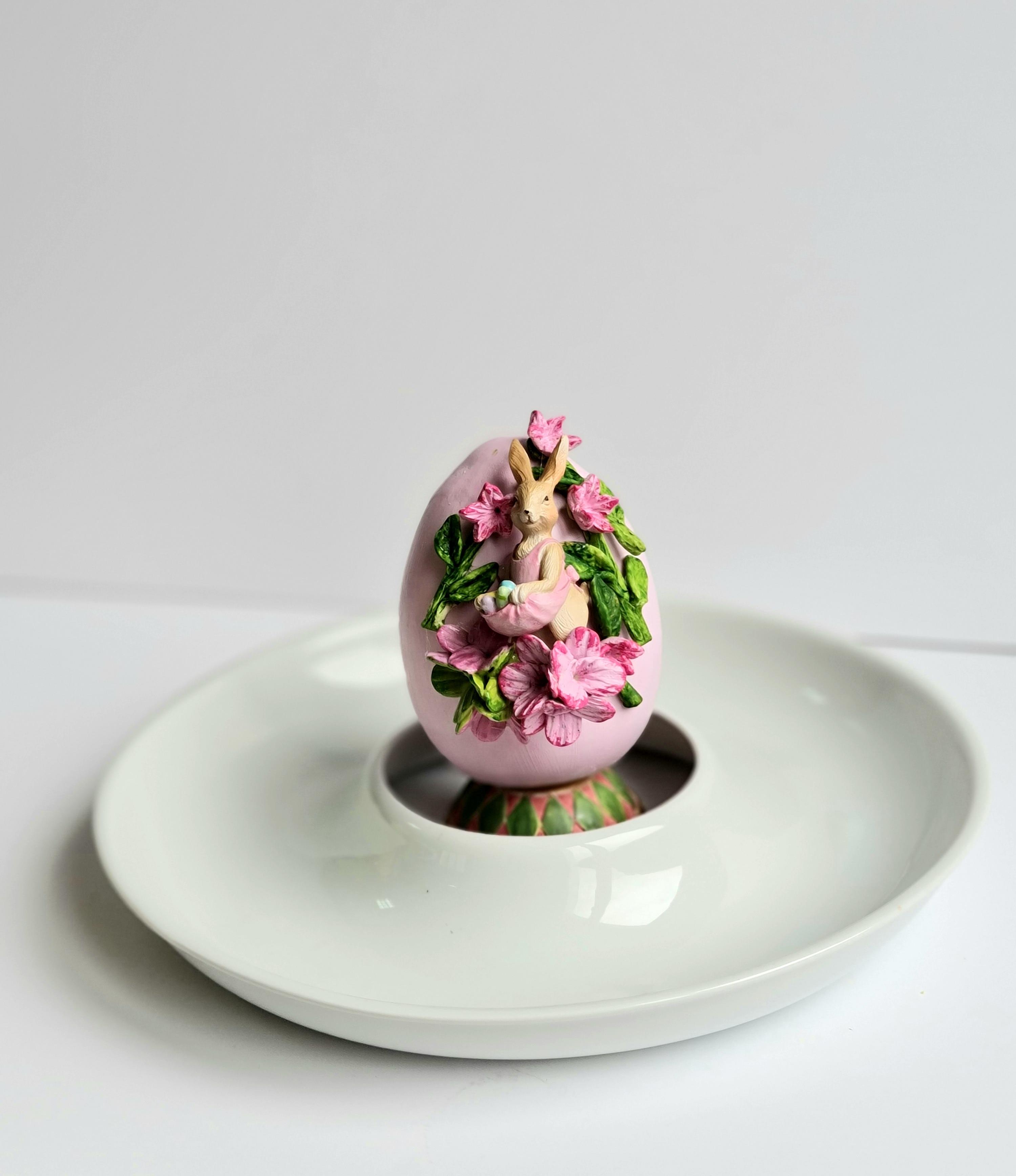 Pink egg decorlu tabak 29 cm