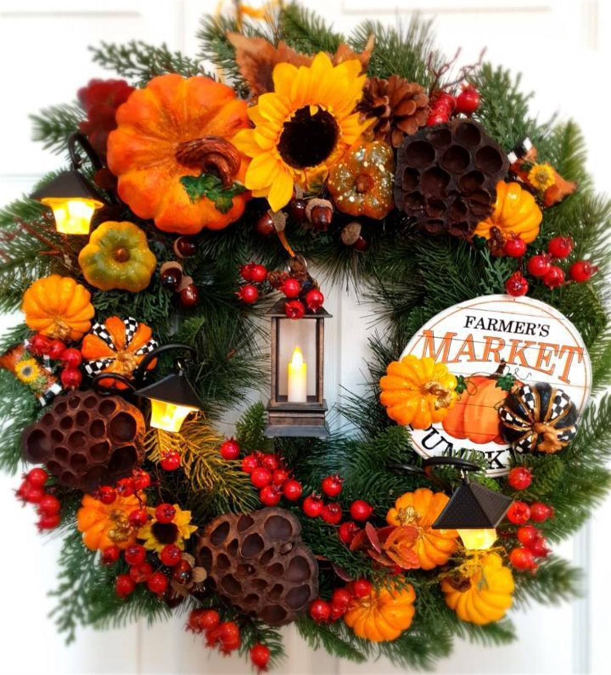 Pumpkin Wreath 55 cm
