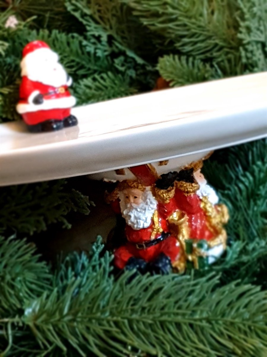 santa 30 cm decorlu stand