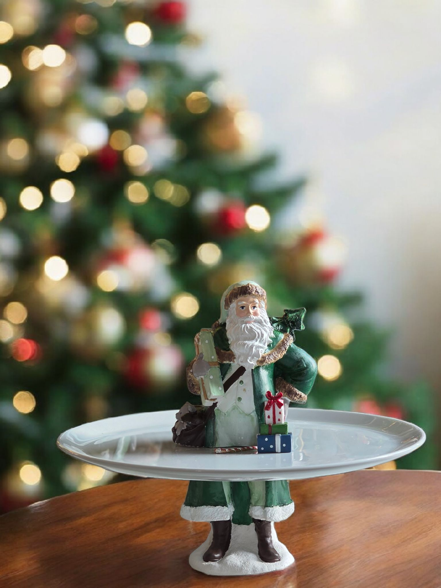 santa ayaklı sunum kabağı yeşil 30 cm