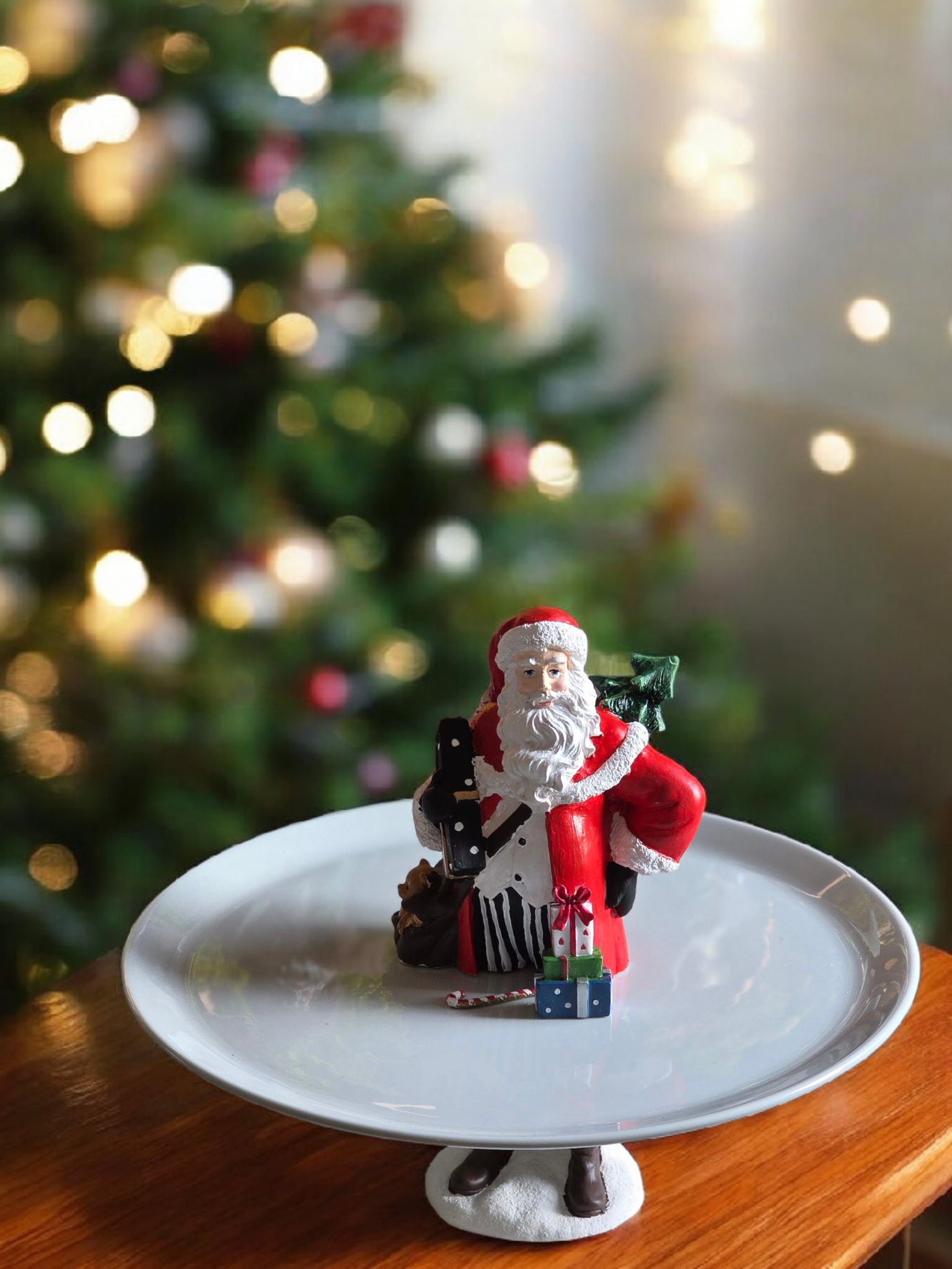 santa ayaklı sunum tabağı 30 cm