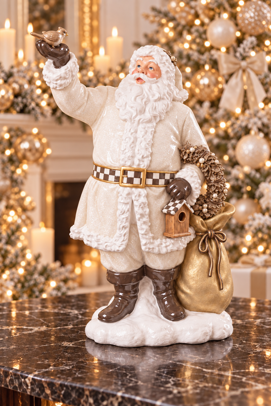 SANTA Bird 39 cm crema