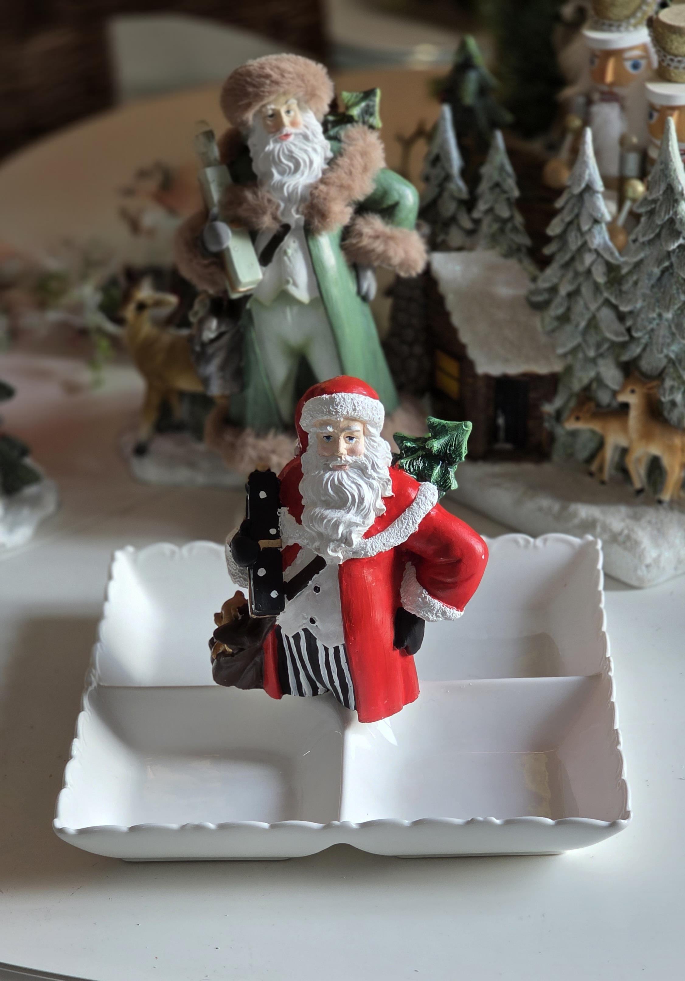 santa bölmeli kuruyemişlik reçellik kırmızı