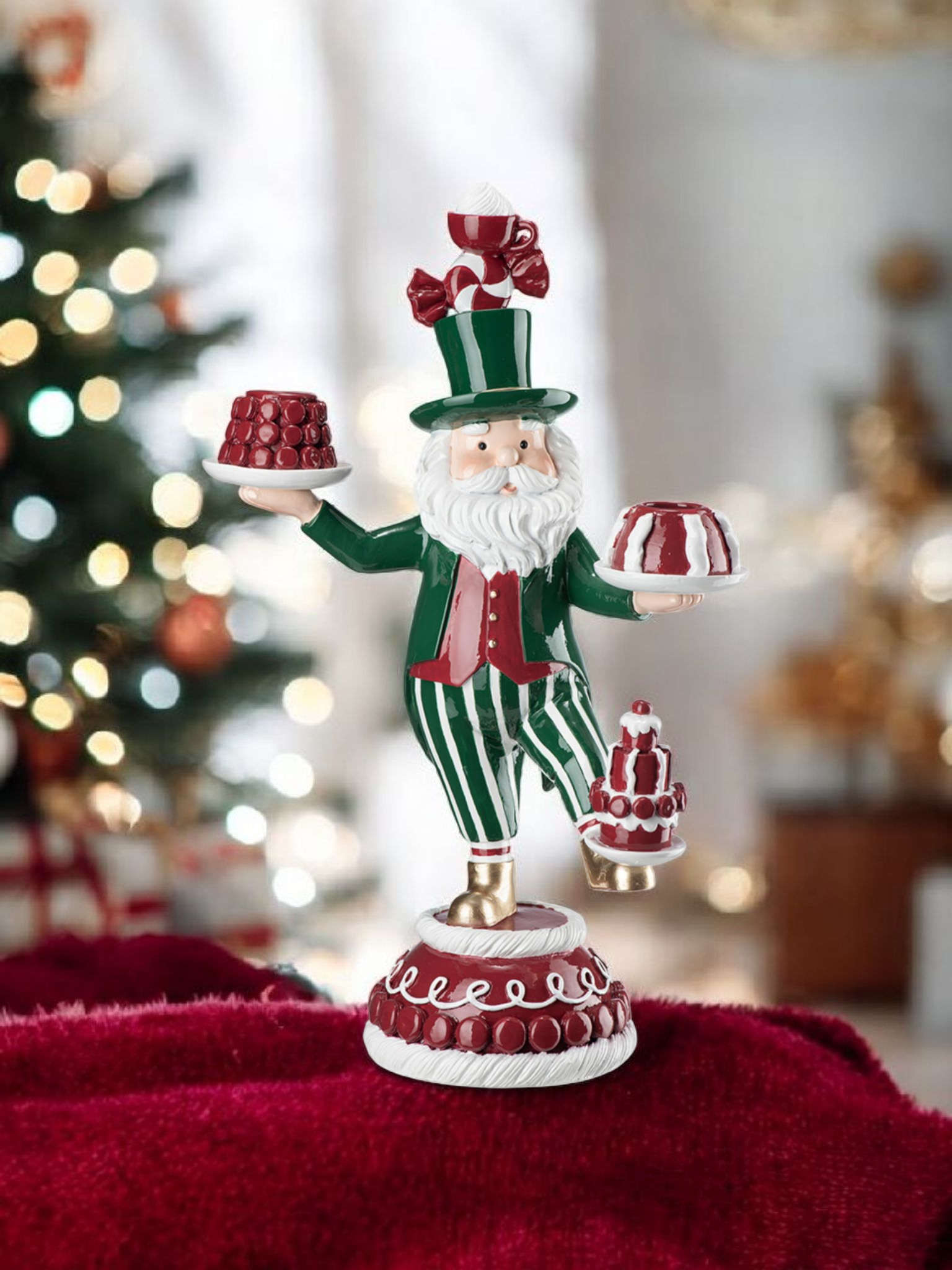 santa dekor yeşil 36 cm