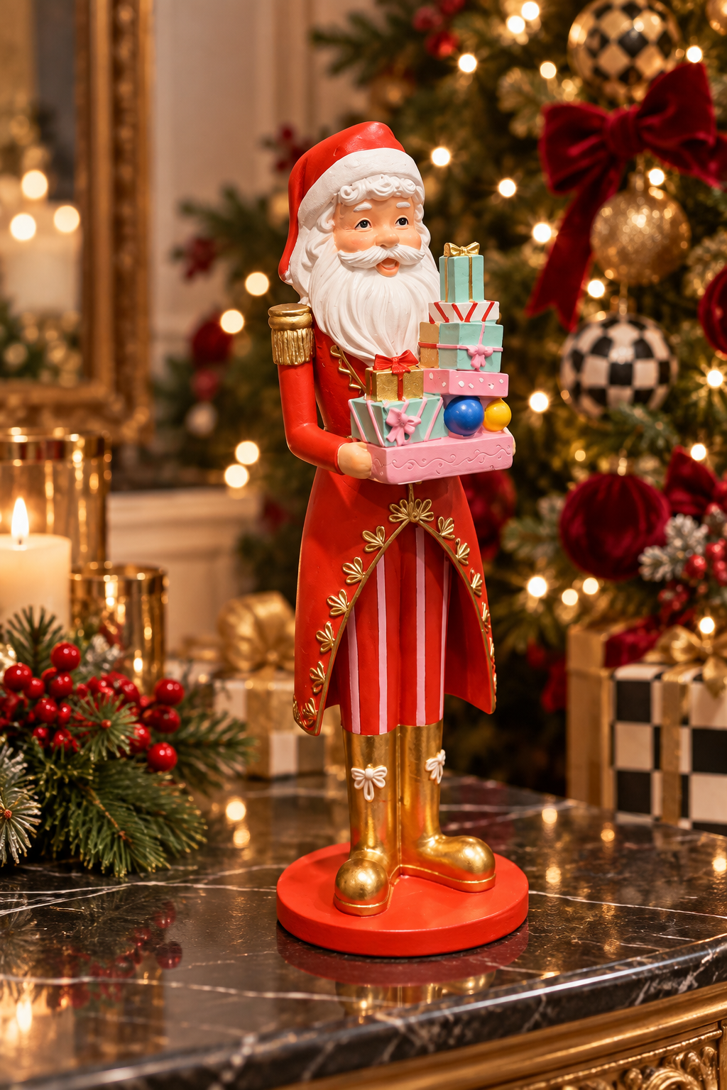 Santa hediye paketli 38 cm