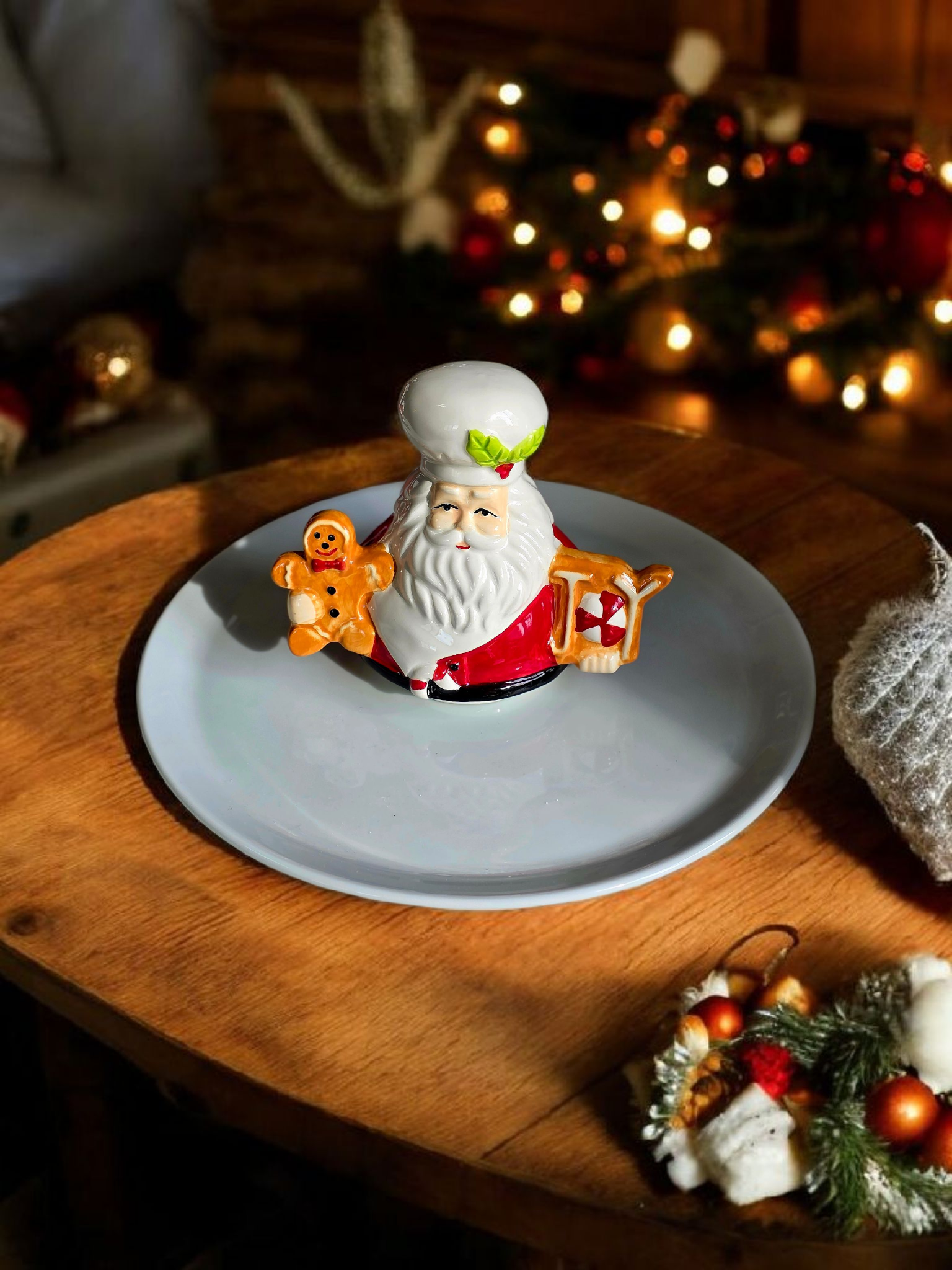 santa in the kitchen sunum tabağı 30 cm