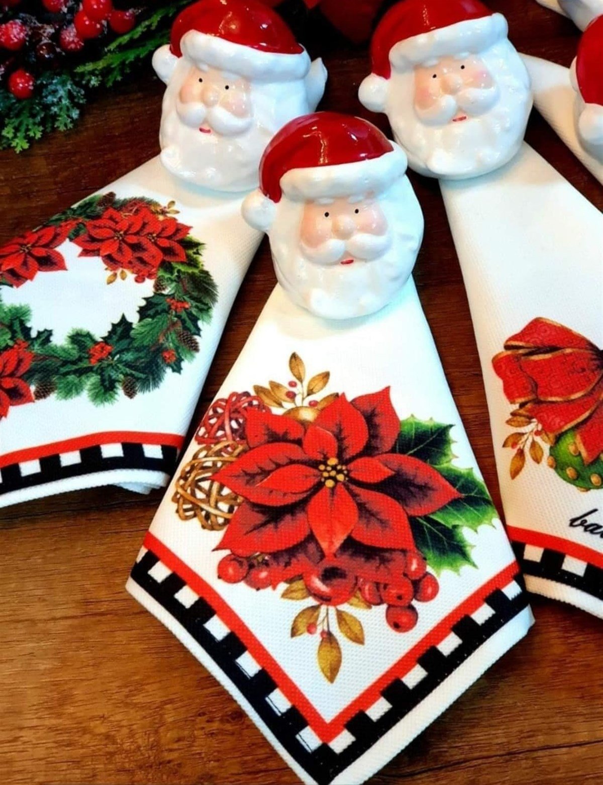 santa peçete süsü