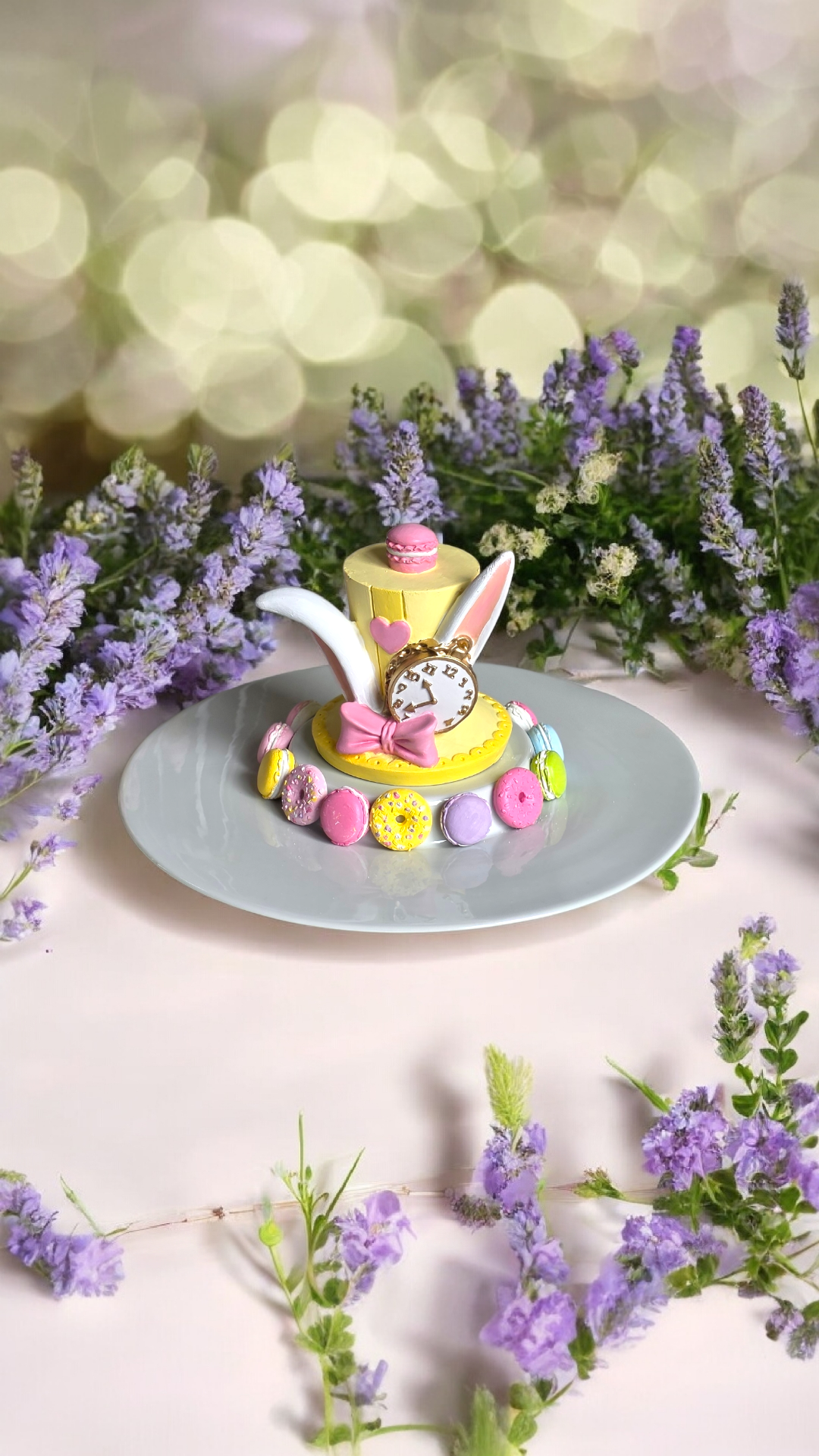 şapkalı makaronlu sunum tabagı sarı 30 cm