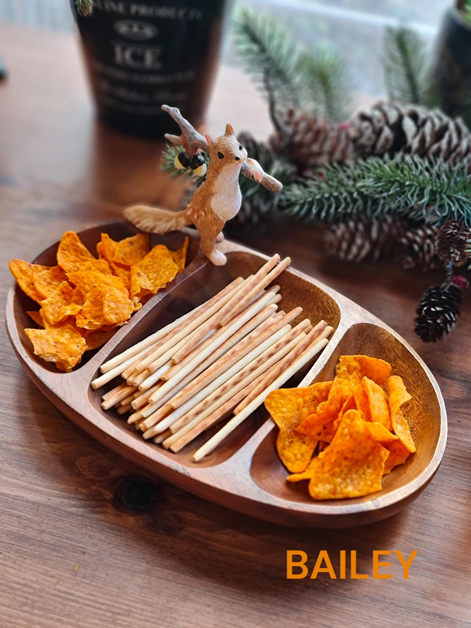 Sincap kuruyemişlik 3 bölmeli 27*17cm